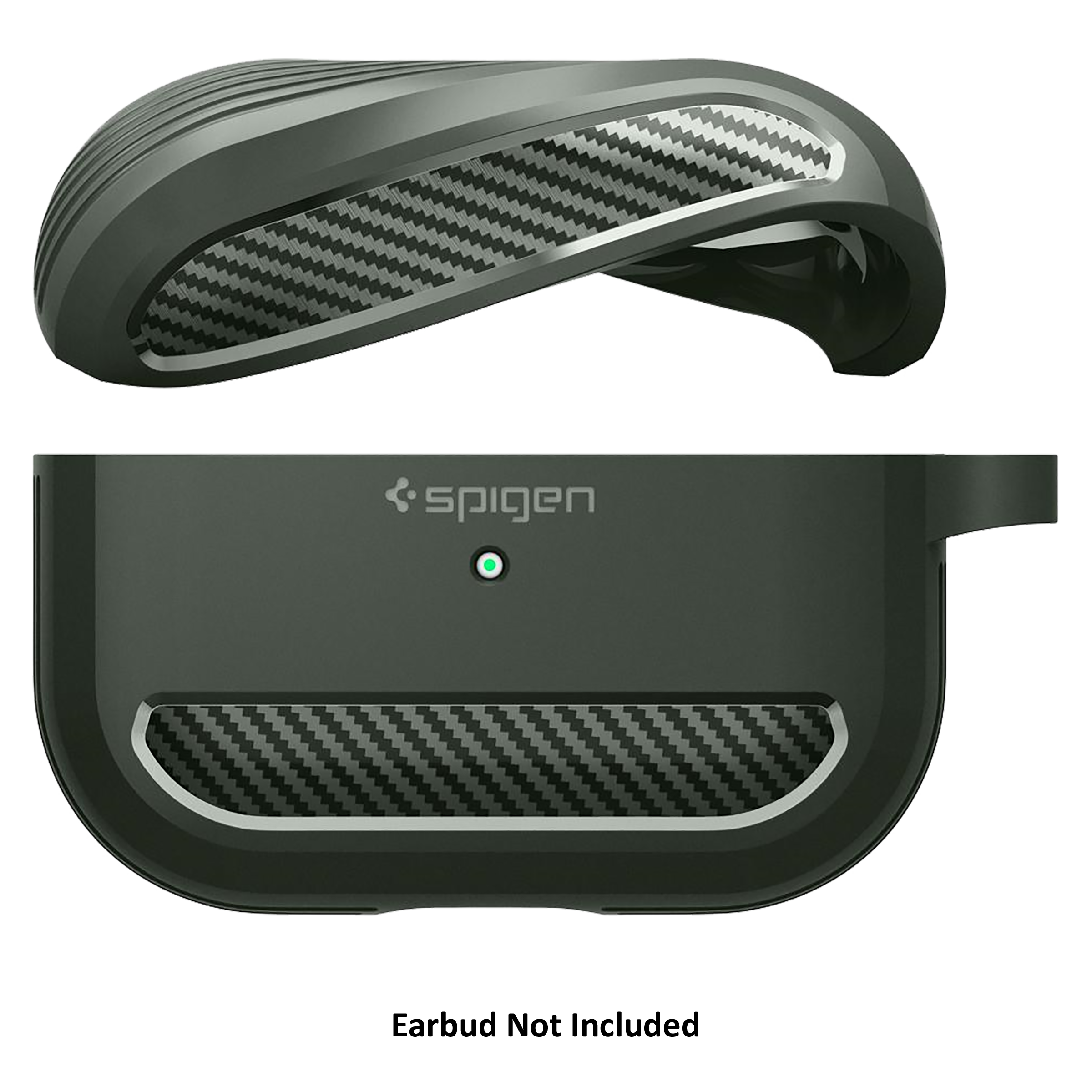 spigen Rugged Armor TPU Full Cover Case For AirPods Pro (Lightweight, ASD01441, Military Green)_4