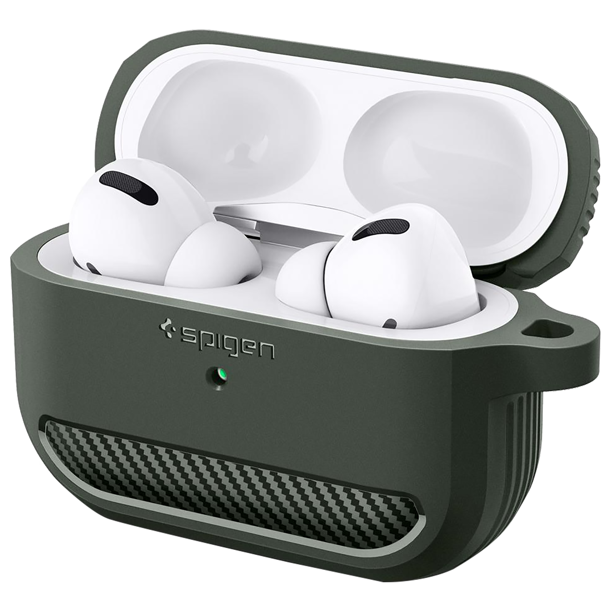 spigen Rugged Armor TPU Full Cover Case For AirPods Pro (Lightweight, ASD01441, Military Green)_5
