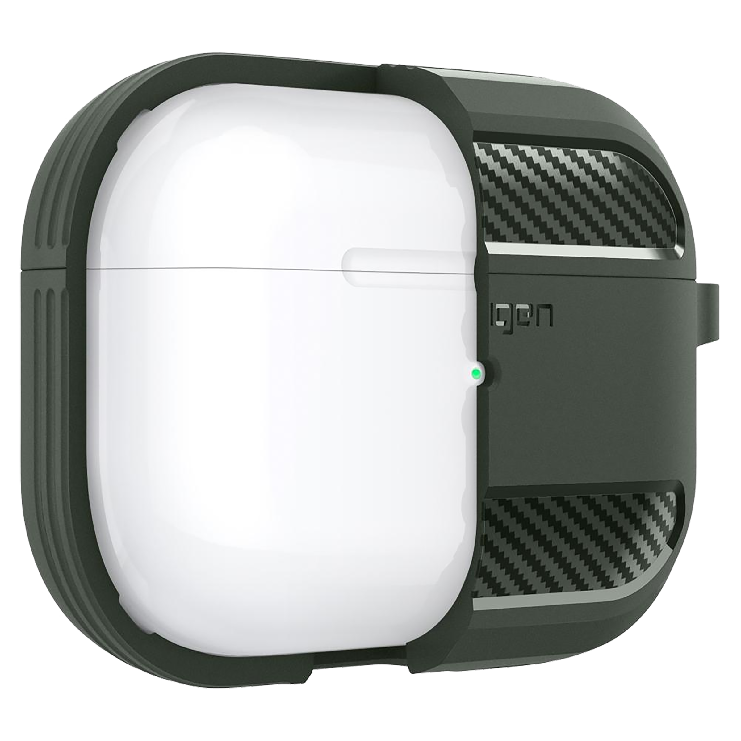 spigen Rugged Armor TPU Full Cover Case For AirPods Pro (Lightweight, ASD01441, Military Green)_8