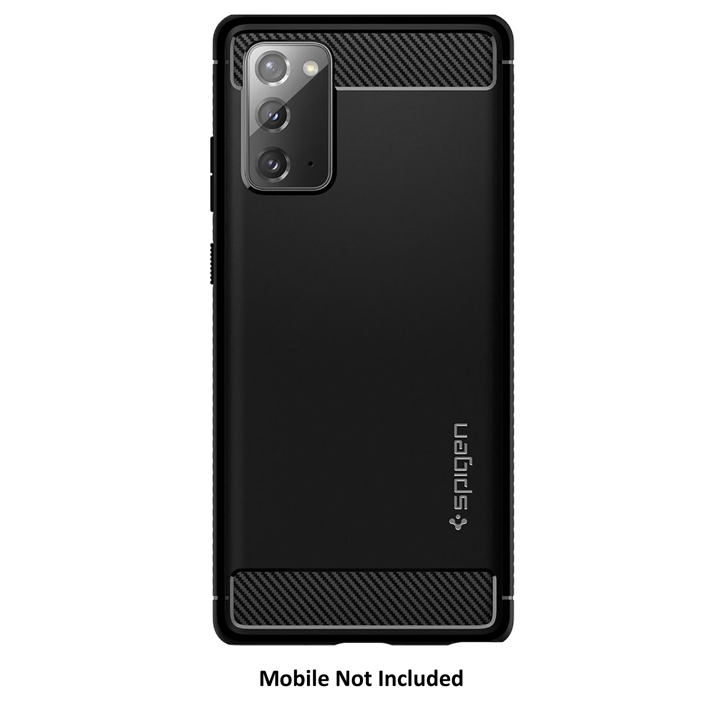 spigen Rugged Armor TPU & PC Back Case For Galaxy Note 20 5G (Air Cushion Technology, ACS01417, Matte Black)_3