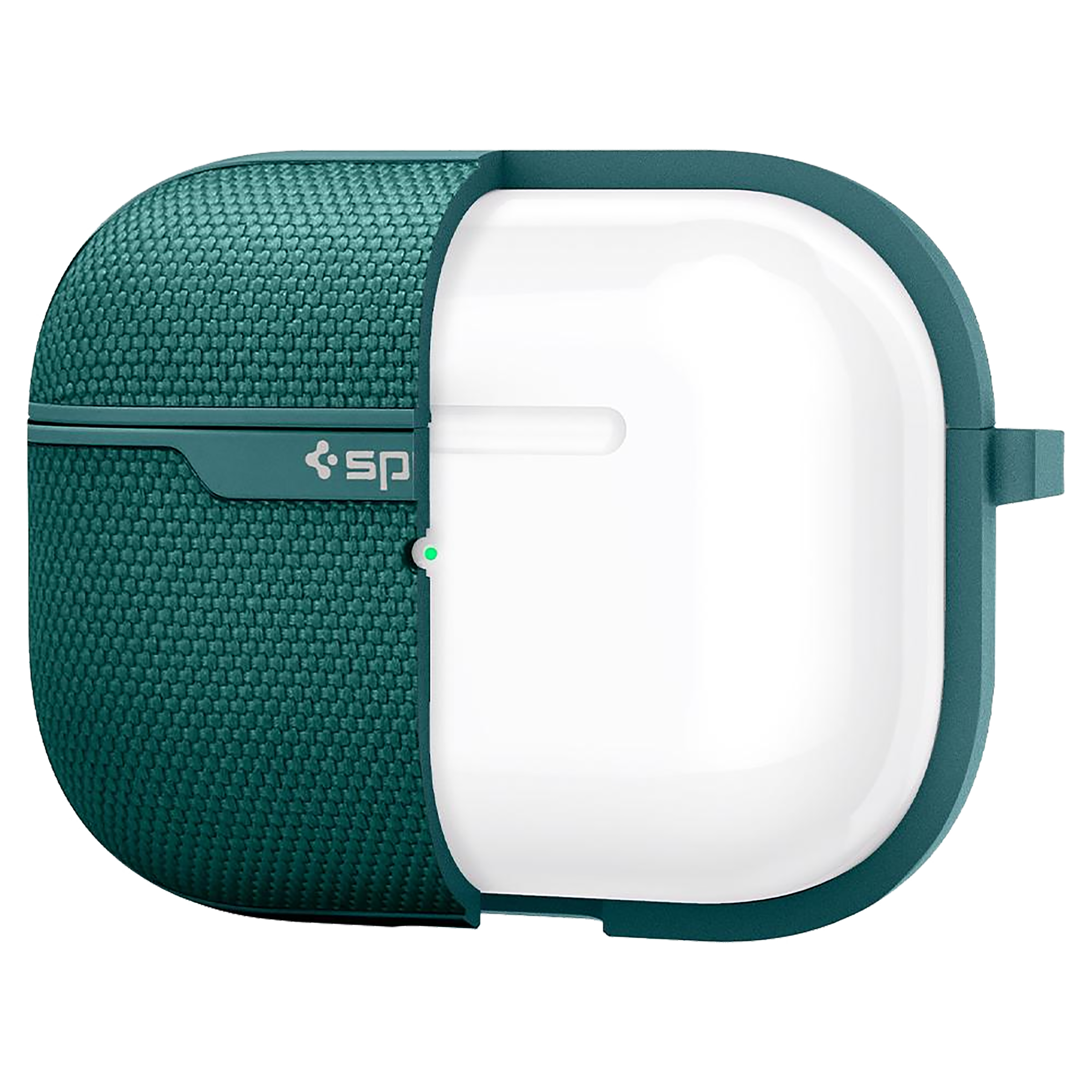 spigen Urban Fit PC & Fabric Full Cover Case For AirPods Pro (Scratch-Free, ASD00825, Midnight Green)_5