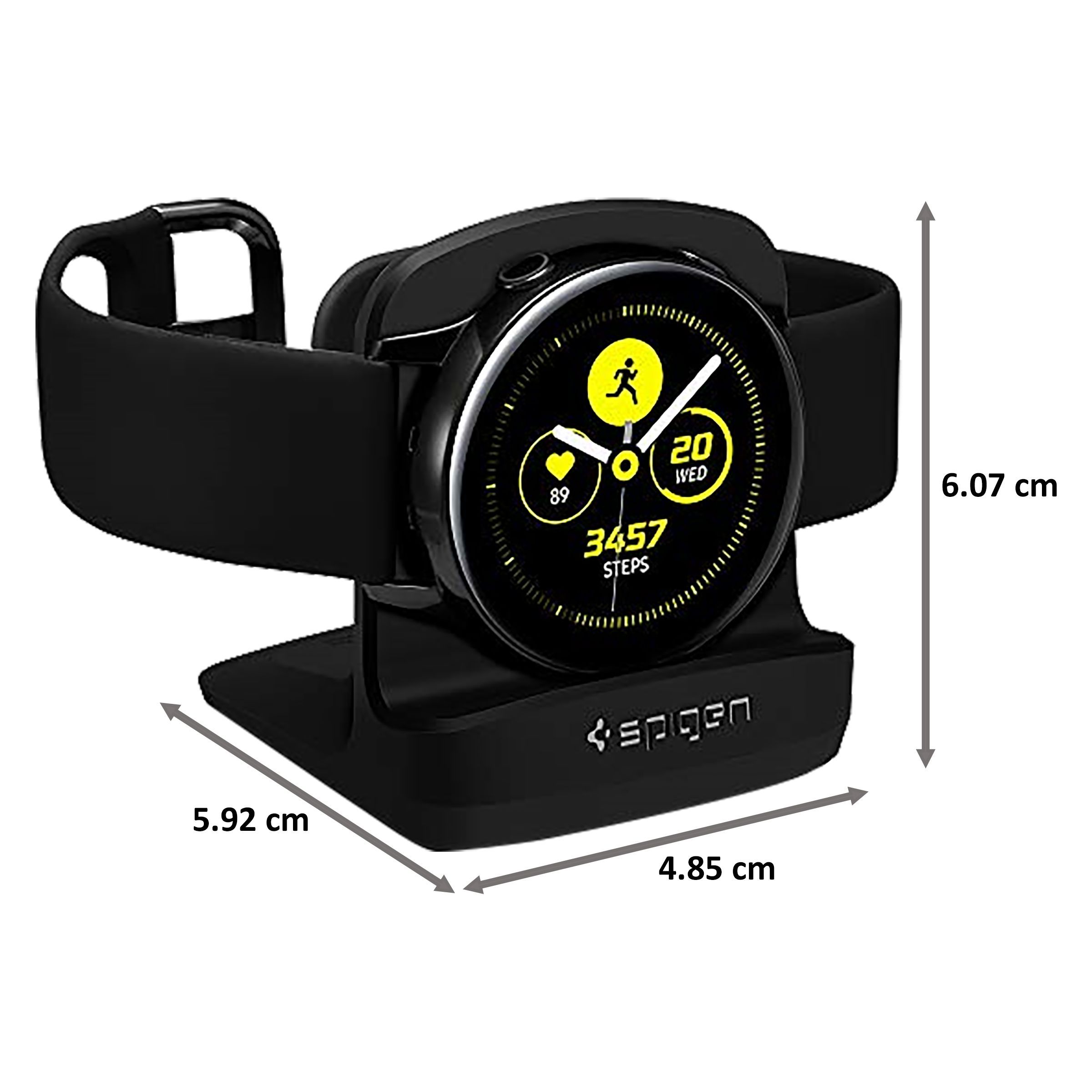 spigen S351 Night Stand Dock For Samsung Galaxy Watch Active (44mm/40mm) (616MP26284, Black) spigen S351 Night Stand Dock For Samsung Galaxy Watch Active (44mm/40mm) (616MP26284, Black)_2
