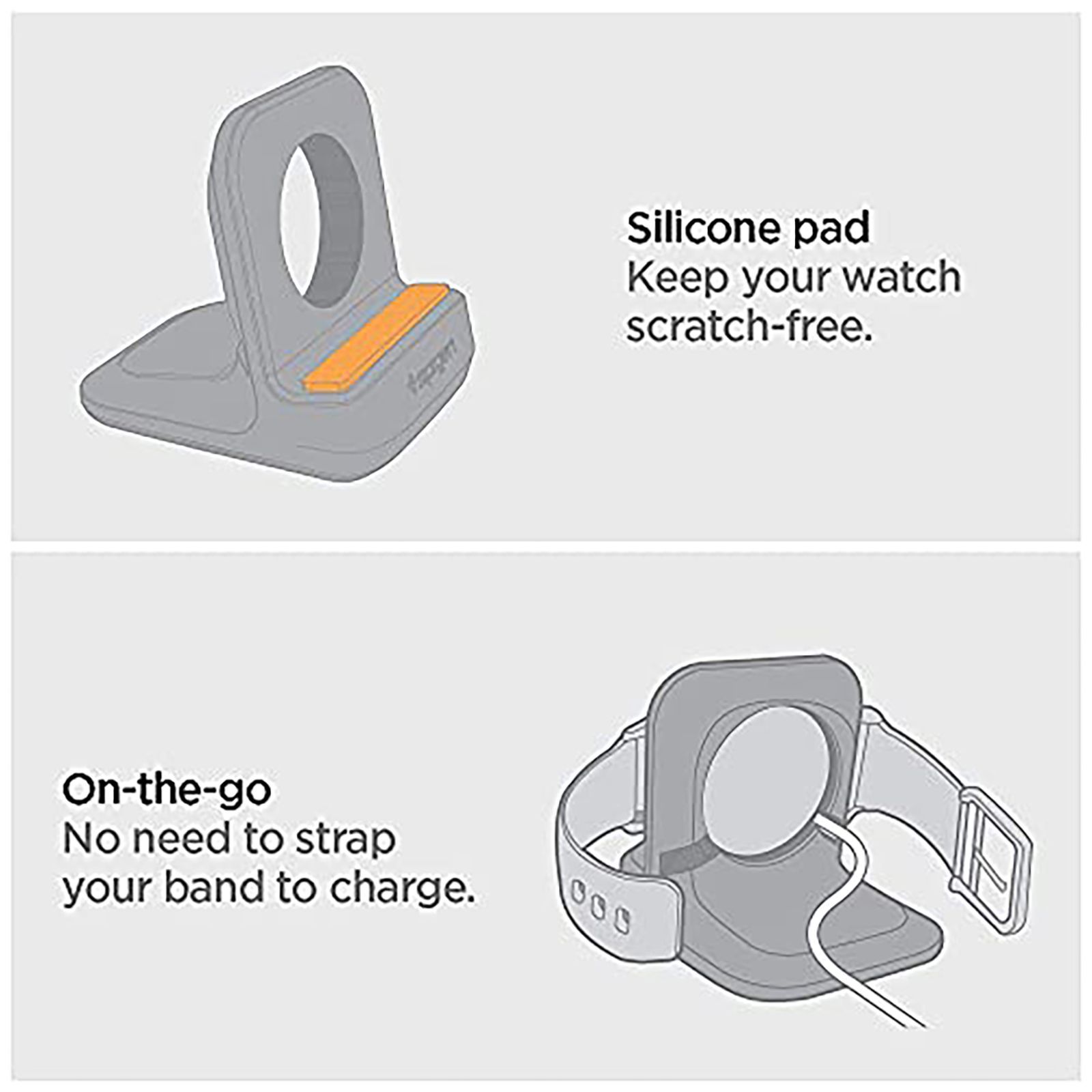 spigen S351 Night Stand Dock For Samsung Galaxy Watch Active (44mm/40mm) (616MP26284, Black) spigen S351 Night Stand Dock For Samsung Galaxy Watch Active (44mm/40mm) (616MP26284, Black)_4