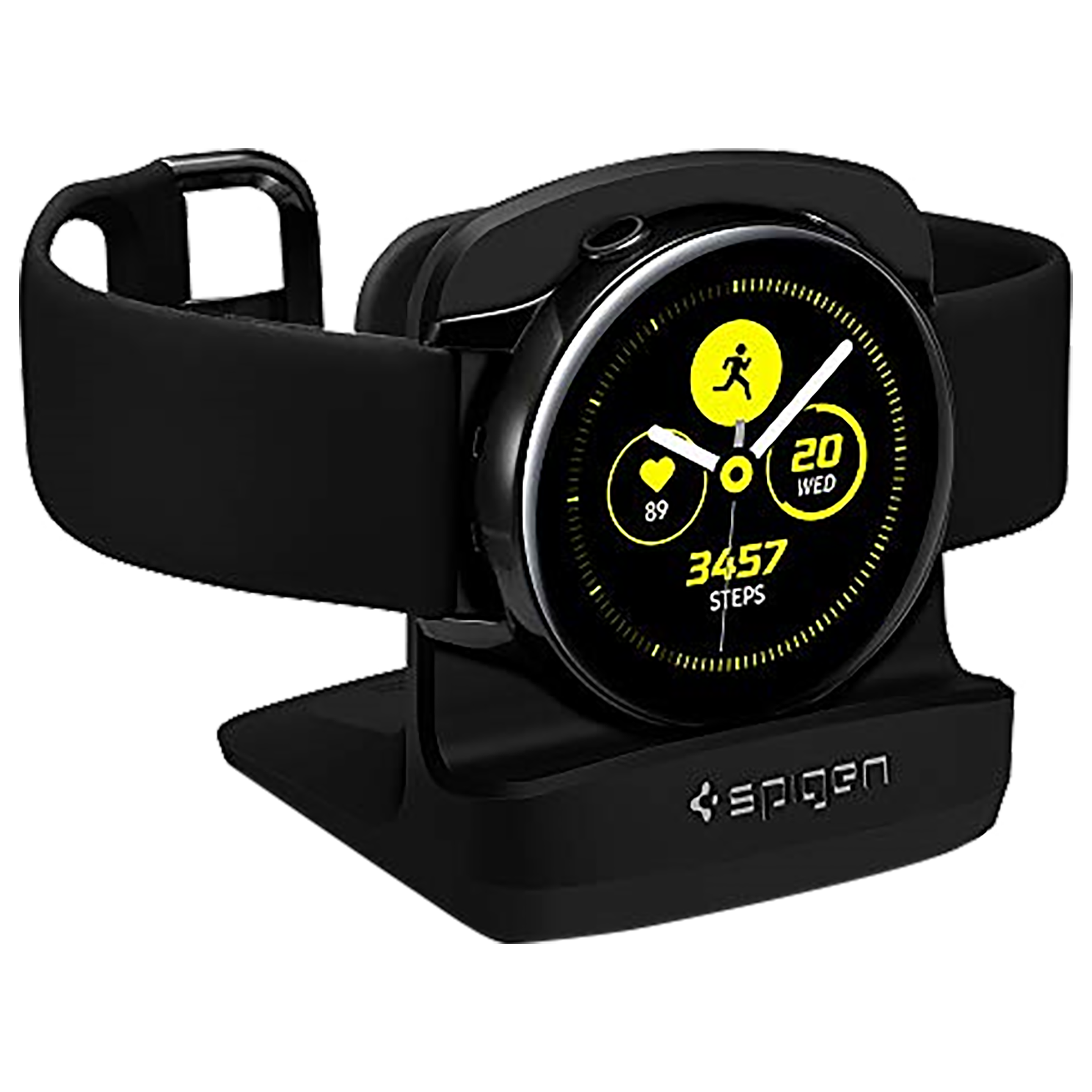 spigen S351 Night Stand Dock For Samsung Galaxy Watch Active (44mm/40mm) (616MP26284, Black) spigen S351 Night Stand Dock For Samsung Galaxy Watch Active (44mm/40mm) (616MP26284, Black)_1