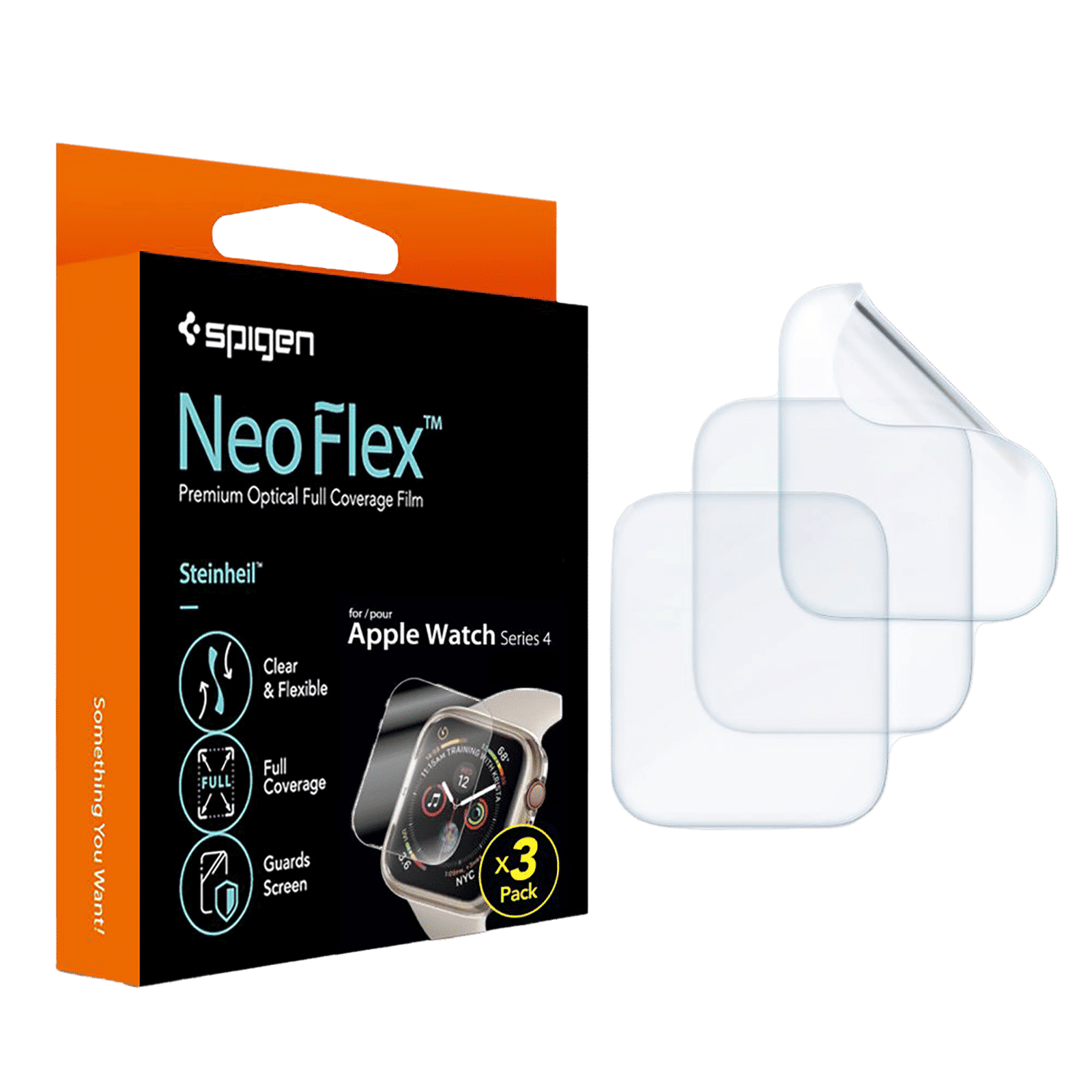 Spigen Neo Flex Screen Guard for Apple Watch Series SE, 6, 5 & 4 (44mm) (Scratch Resistant, Crystal Clear)_6