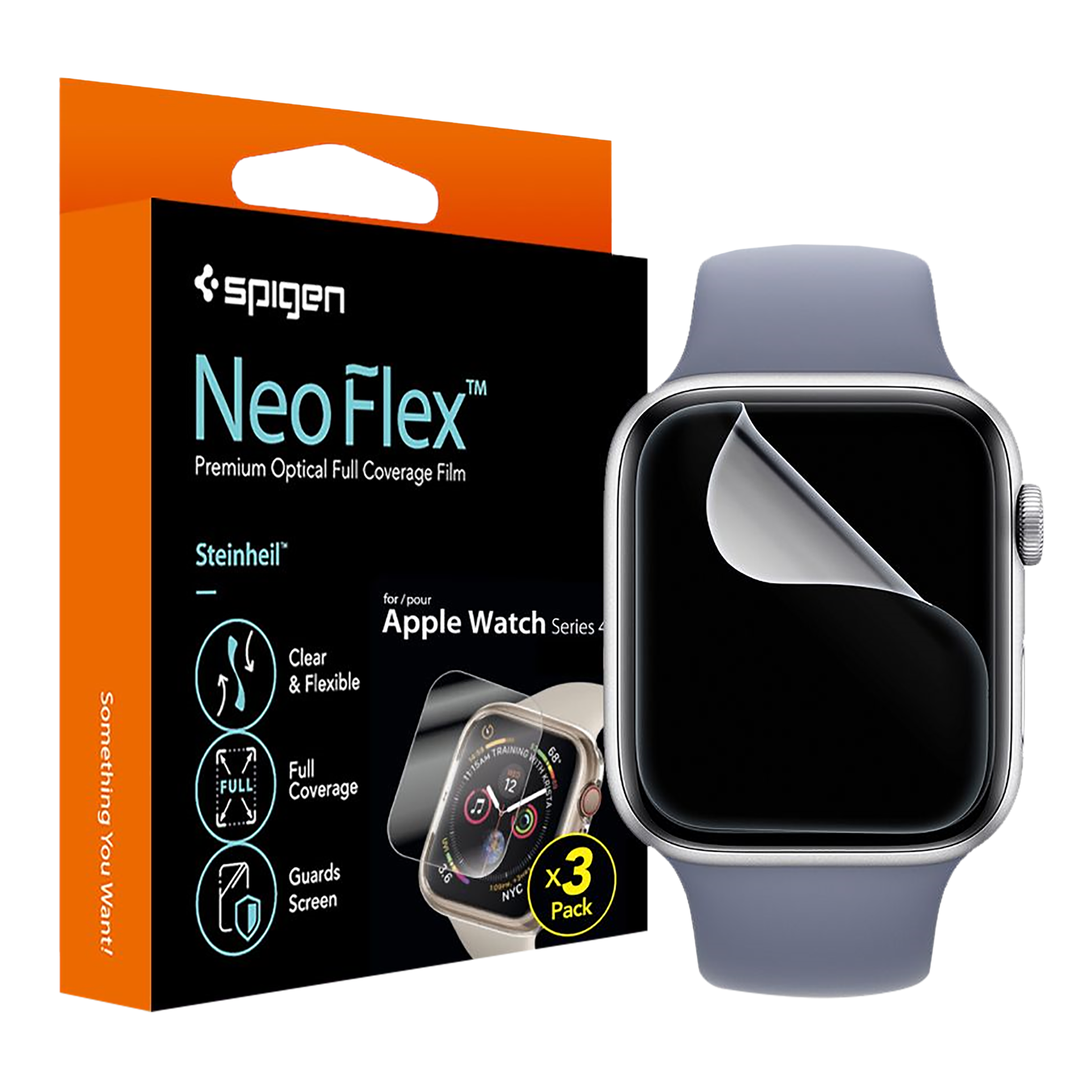 Spigen Neo Flex Screen Guard for Apple Watch Series SE, 6, 5 & 4 (44mm) (Scratch Resistant, Crystal Clear)_7