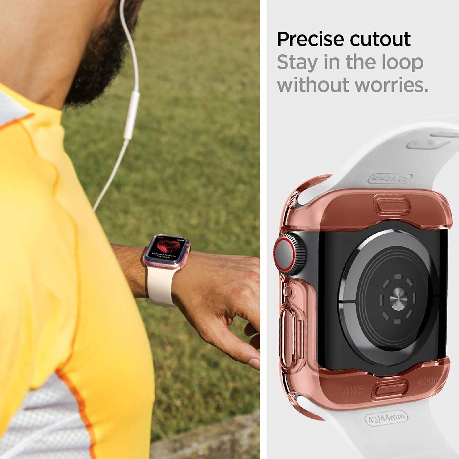 spigen Ultra Hybrid TPU & PC Case for Apple Watch SE2, Series 6, 5, 4 (40mm) (Raised Bezels, Rose Crystal) spigen Ultra Hybrid TPU & PC Case for Apple Watch SE2, Series 6, 5, 4 (40mm) (Raised Bezels, Rose Crystal)_11