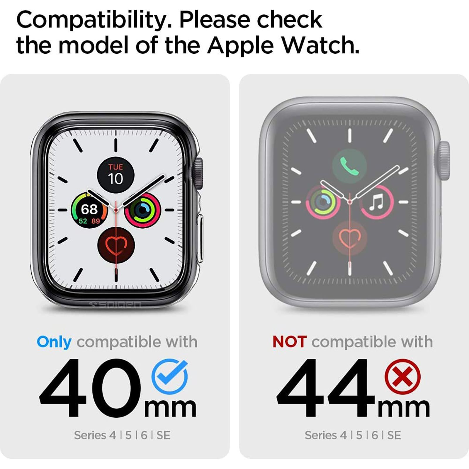 spigen Ultra Hybrid TPU & PC Case for Apple Watch SE2, Series 6, 5, 4 (40mm) (Raised Bezels, Rose Crystal) spigen Ultra Hybrid TPU & PC Case for Apple Watch SE2, Series 6, 5, 4 (40mm) (Raised Bezels, Rose Crystal)_13