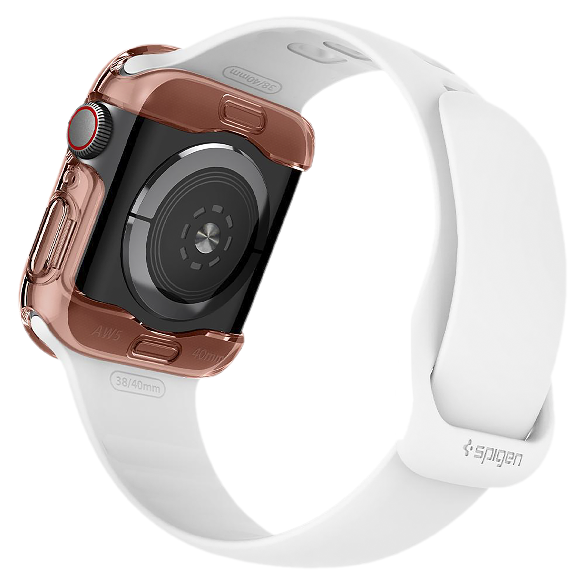 spigen Ultra Hybrid TPU & PC Case for Apple Watch SE2, Series 6, 5, 4 (40mm) (Raised Bezels, Rose Crystal) spigen Ultra Hybrid TPU & PC Case for Apple Watch SE2, Series 6, 5, 4 (40mm) (Raised Bezels, Rose Crystal)_4