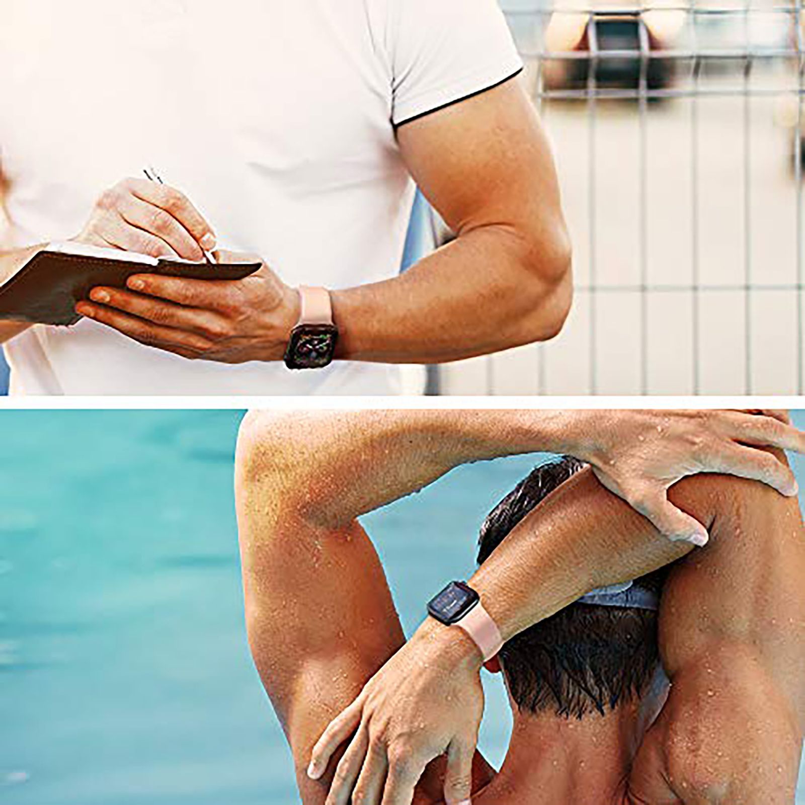 Spigen Silicone Band for Apple Watch Series SE, 7, 6, 5, 4, 3, 2 & 1 (41mm / 40mm / 38mm) (Adjustable Length, Rose Gold)_8