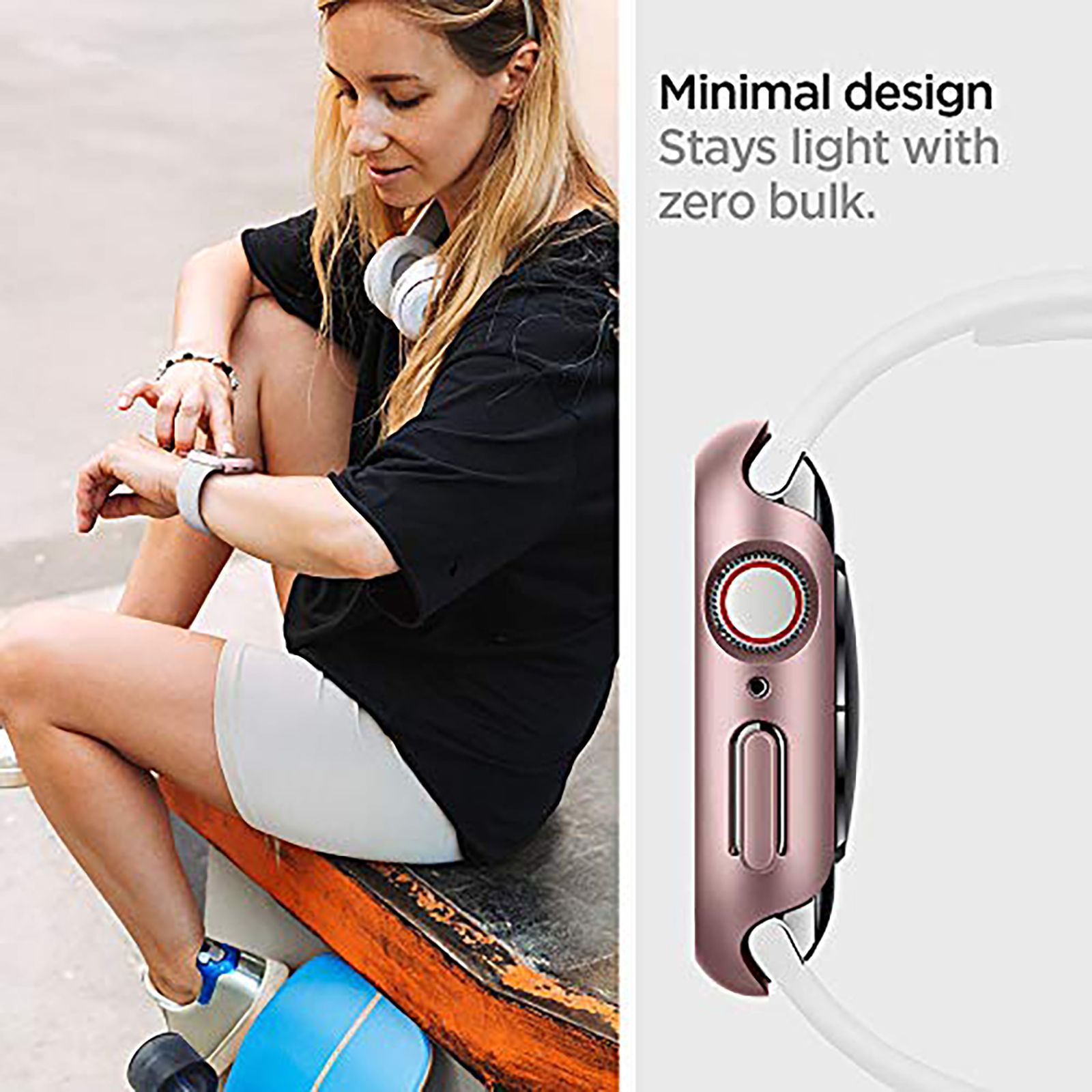 spigen Thin Fit PC Case for Apple Watch Series 9, 8, 7 (45mm) (Scratch Resistance, Rose Gold) spigen Thin Fit PC Case for Apple Watch Series 9, 8, 7 (45mm) (Scratch Resistance, Rose Gold)_8