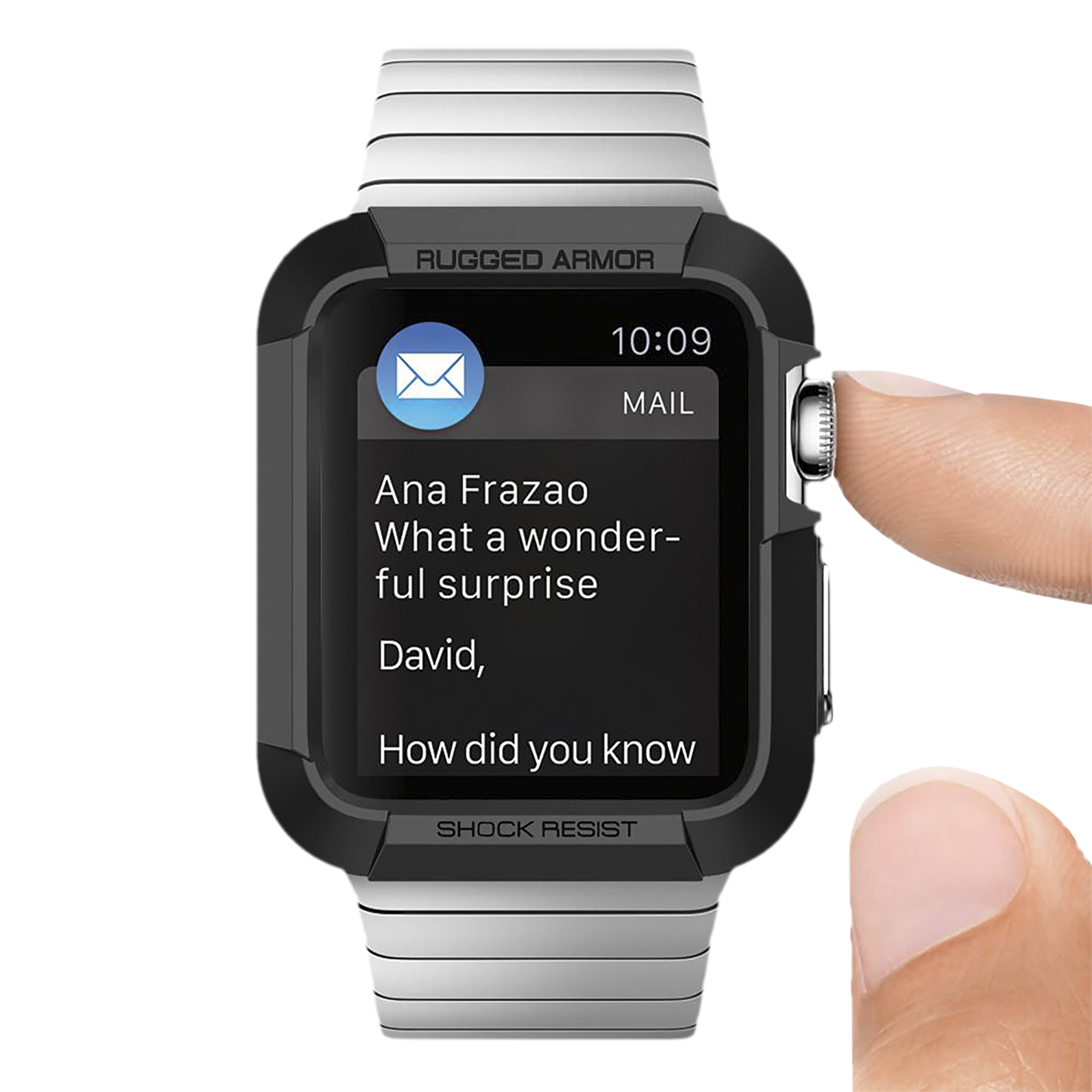 Spigen Rugged Armor TPU Case for Apple Watch Series 3, 2 & 1 (38mm) (Scratches & Bumps Protection, Black) Spigen Rugged Armor TPU Case for Apple Watch Series 3, 2 & 1 (38mm) (Scratches & Bumps Protection, Black)_5