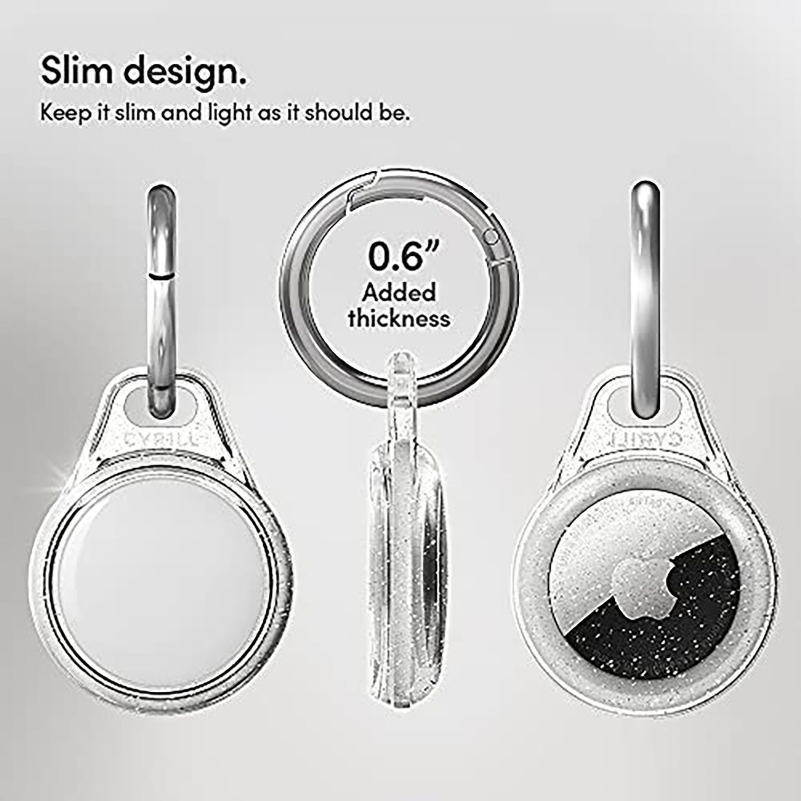 spigen Shine TPU Full Cover Case For Apple AirTag (Scratch Free, AHP03125, Clear Glitter) spigen Shine TPU Full Cover Case For Apple AirTag (Scratch Free, AHP03125, Clear Glitter)_8