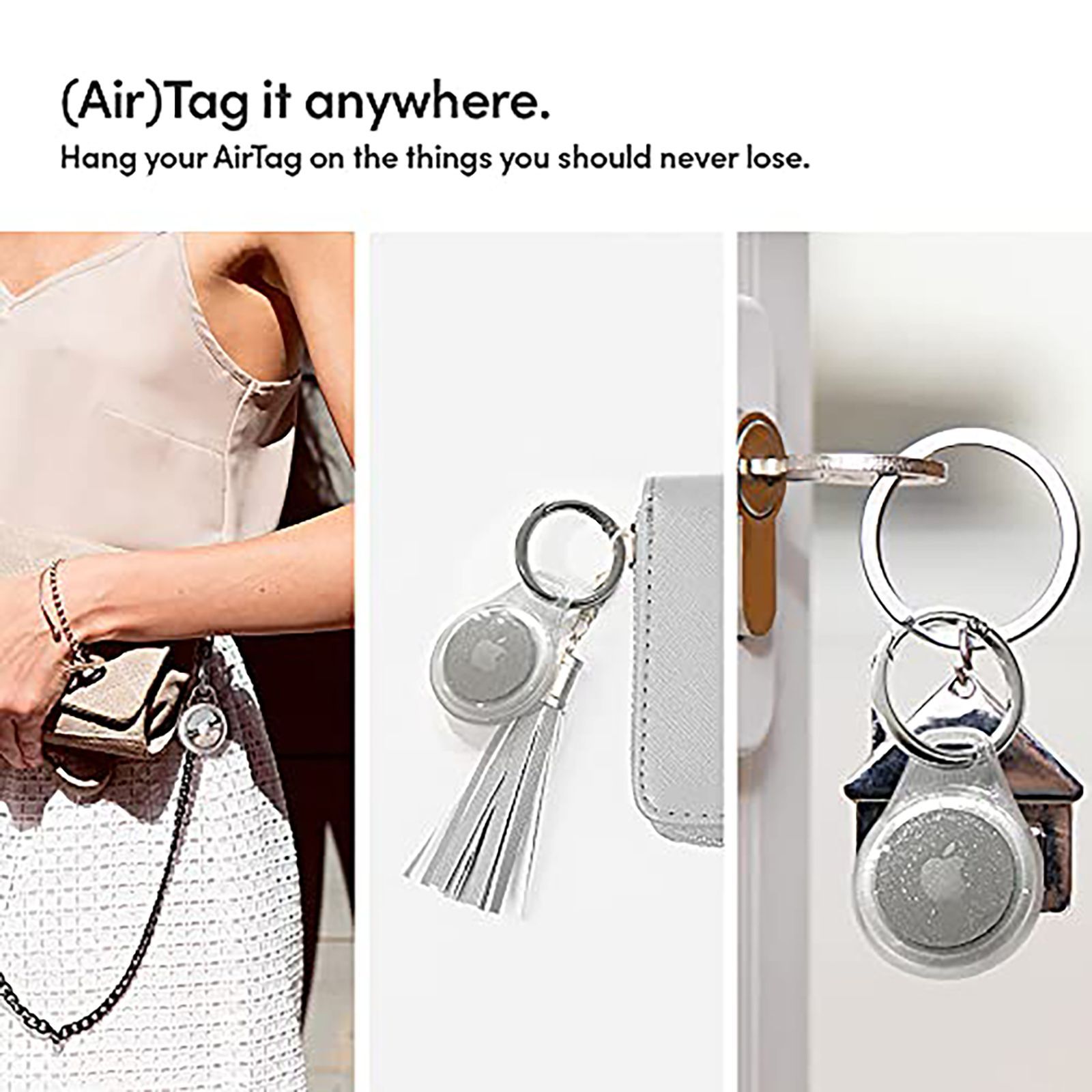 spigen Shine TPU Full Cover Case For Apple AirTag (Scratch Free, AHP03125, Clear Glitter) spigen Shine TPU Full Cover Case For Apple AirTag (Scratch Free, AHP03125, Clear Glitter)_9