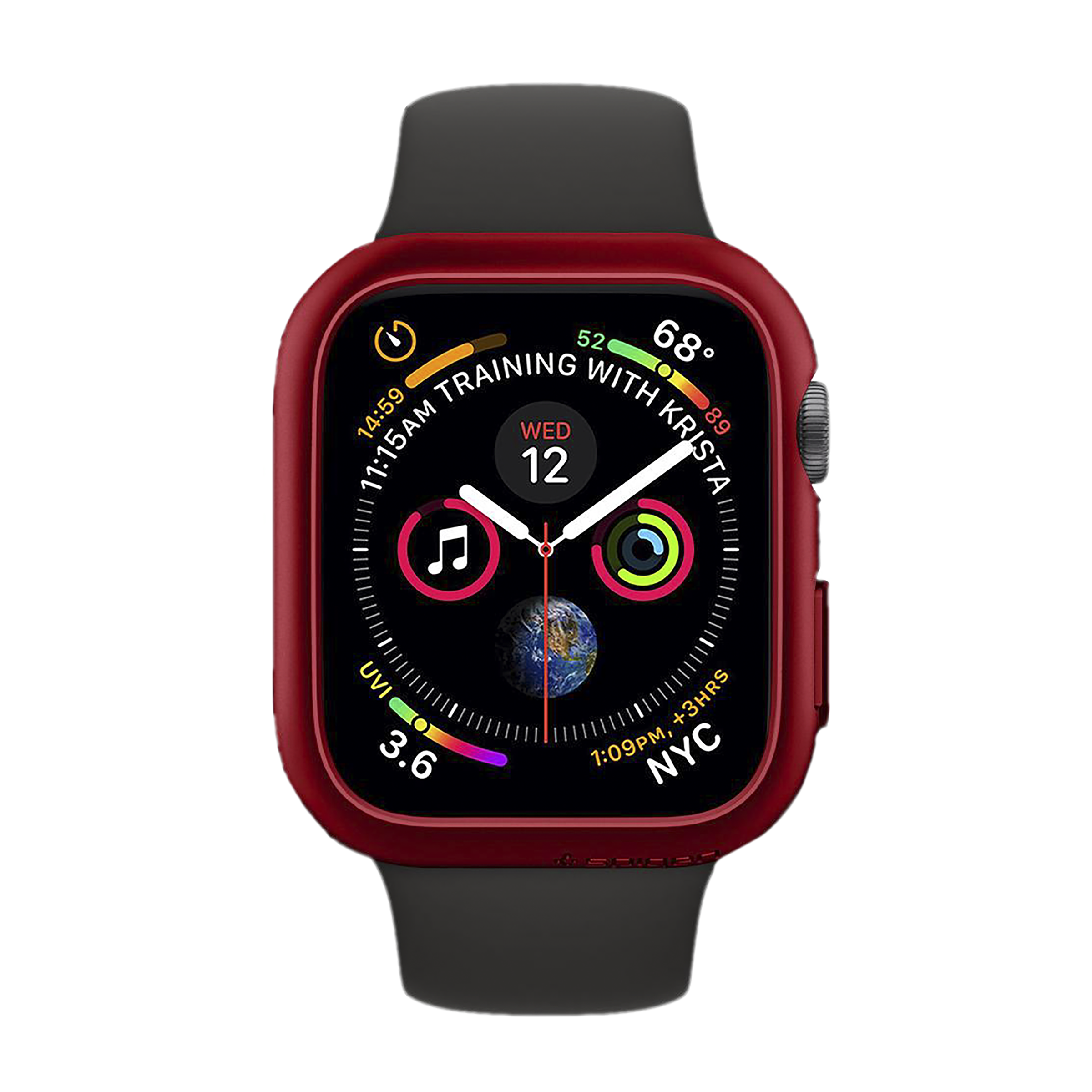 Spigen Thin Fit Polycarbonate Case for Apple Watch Series SE 2, SE, 6, 5 & 4 (40mm) (Razor-Thin Frame, Metallic Red) Spigen Thin Fit Polycarbonate Case for Apple Watch Series SE 2, SE, 6, 5 & 4 (40mm) (Razor-Thin Frame, Metallic Red)_3