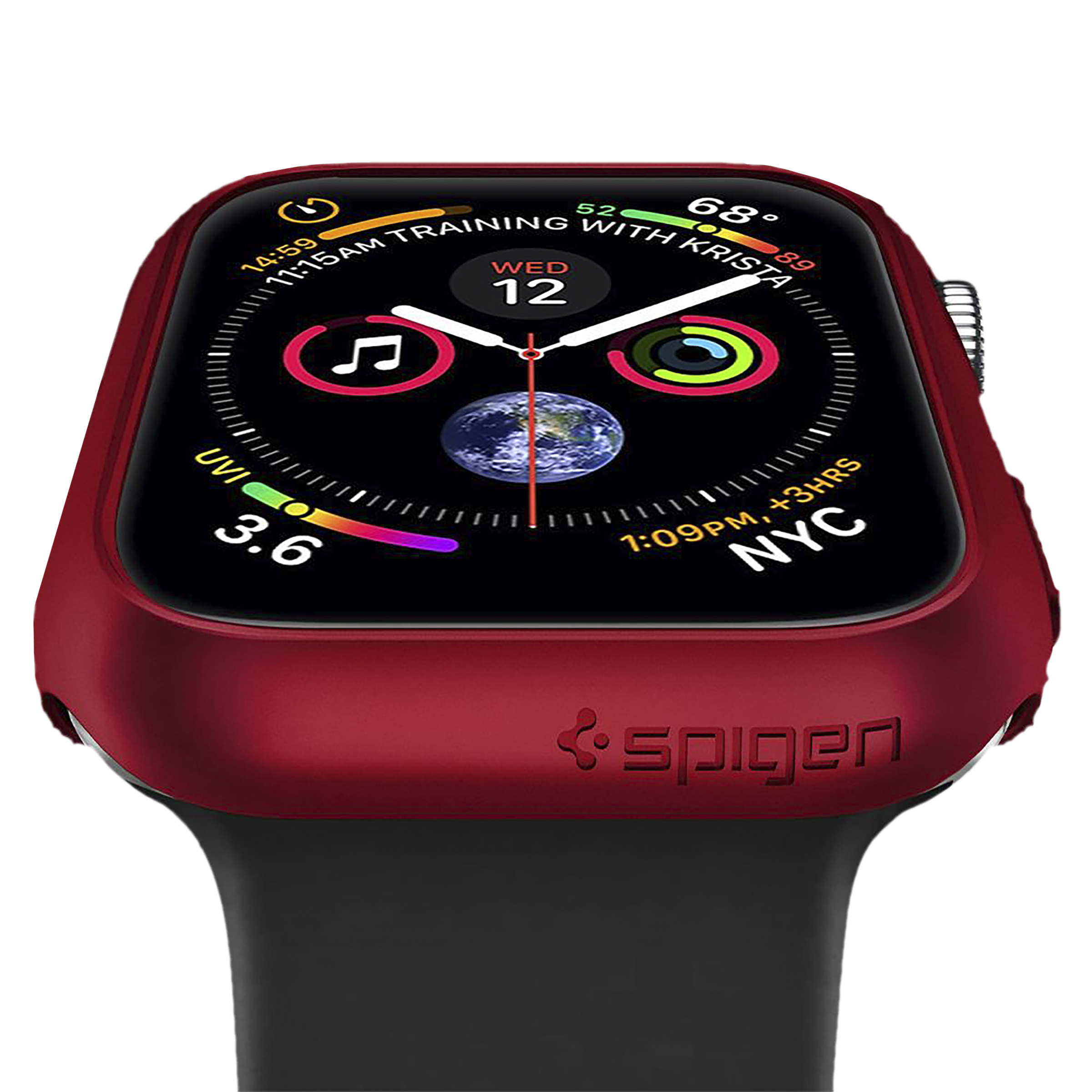 Spigen Thin Fit Polycarbonate Case for Apple Watch Series SE 2, SE, 6, 5 & 4 (40mm) (Razor-Thin Frame, Metallic Red) Spigen Thin Fit Polycarbonate Case for Apple Watch Series SE 2, SE, 6, 5 & 4 (40mm) (Razor-Thin Frame, Metallic Red)_5