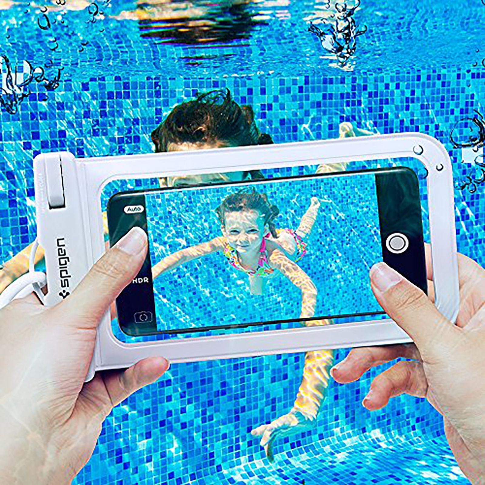 spigen TPU Full Cover Case For Universal Mobiles (IPX8 Certified Waterproof, White)_7