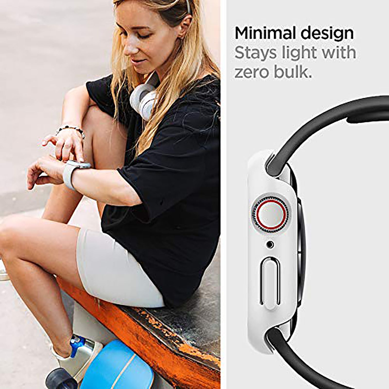 Spigen Thin Fit Polycarbonate Case for Apple Watch Series SE 2, SE, 6, 5 & 4 (44mm) (Razor-Thin Frame, White) Spigen Thin Fit Polycarbonate Case for Apple Watch Series SE 2, SE, 6, 5 & 4 (44mm) (Razor-Thin Frame, White)_11