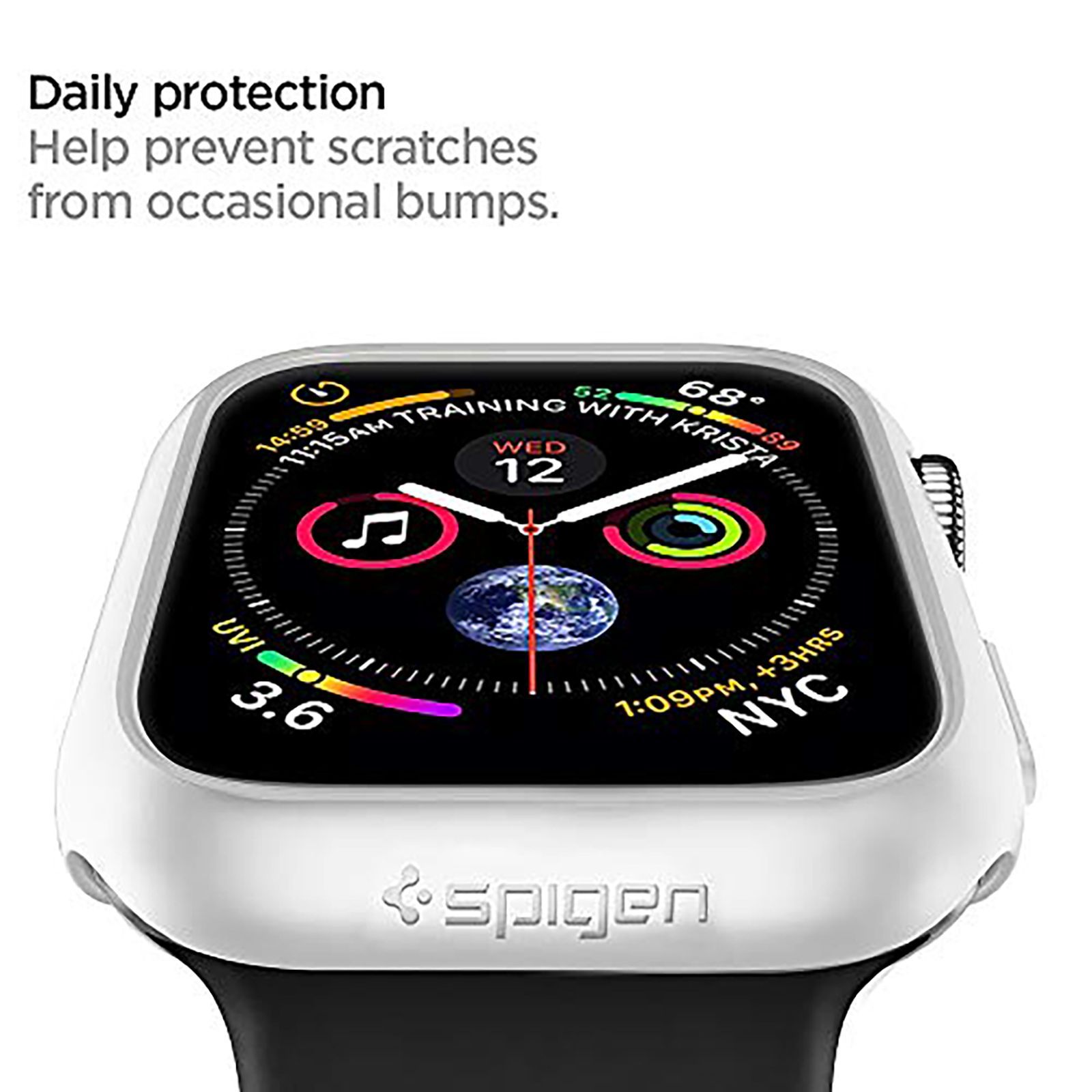 Spigen Thin Fit Polycarbonate Case for Apple Watch Series SE 2, SE, 6, 5 & 4 (44mm) (Razor-Thin Frame, White) Spigen Thin Fit Polycarbonate Case for Apple Watch Series SE 2, SE, 6, 5 & 4 (44mm) (Razor-Thin Frame, White)_14