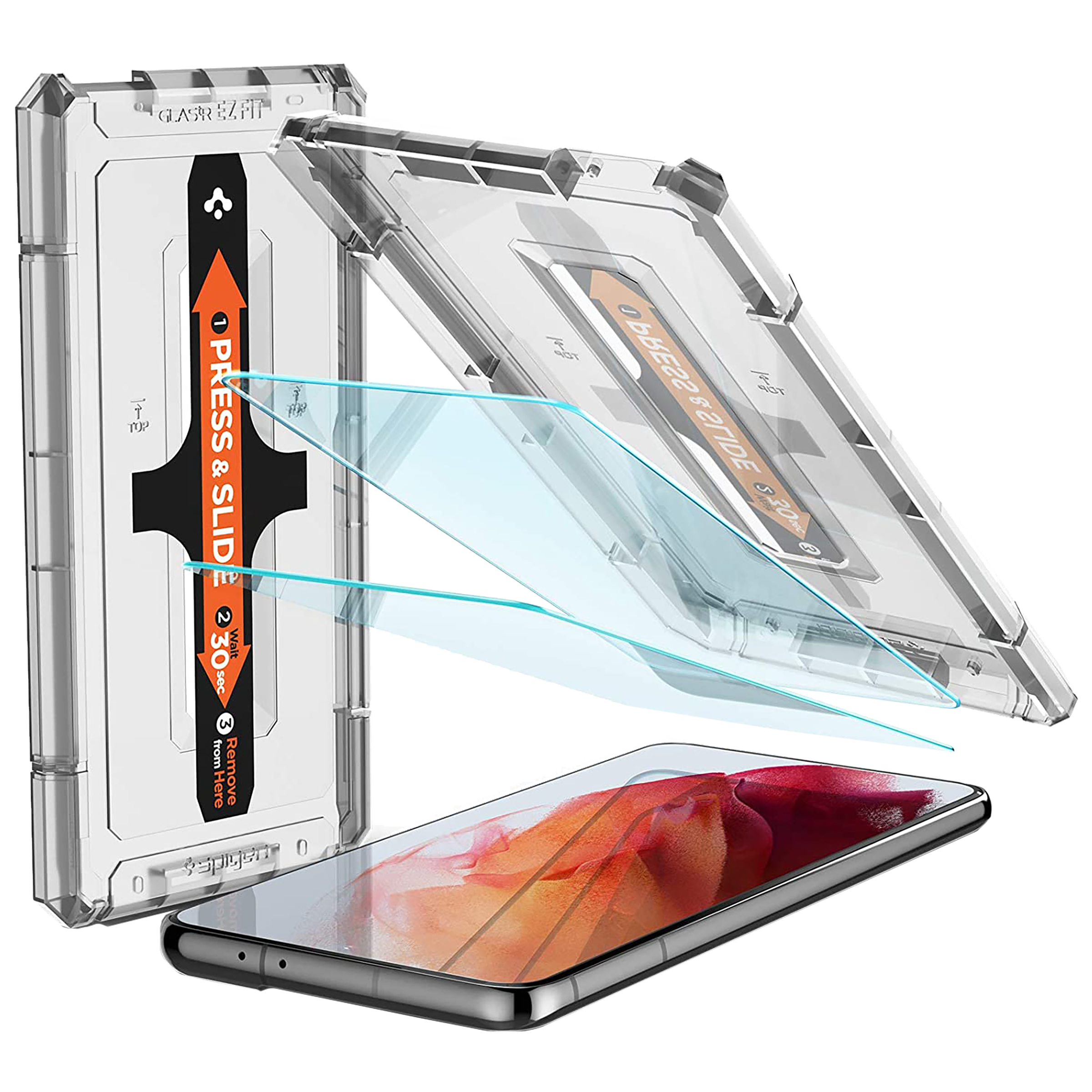 spigen GLAStR EZ FIT Tempered Glass for Samsung Galaxy S21 5G (Scratch Resistant) spigen GLAStR EZ FIT Tempered Glass for Samsung Galaxy S21 5G (Scratch Resistant)_1