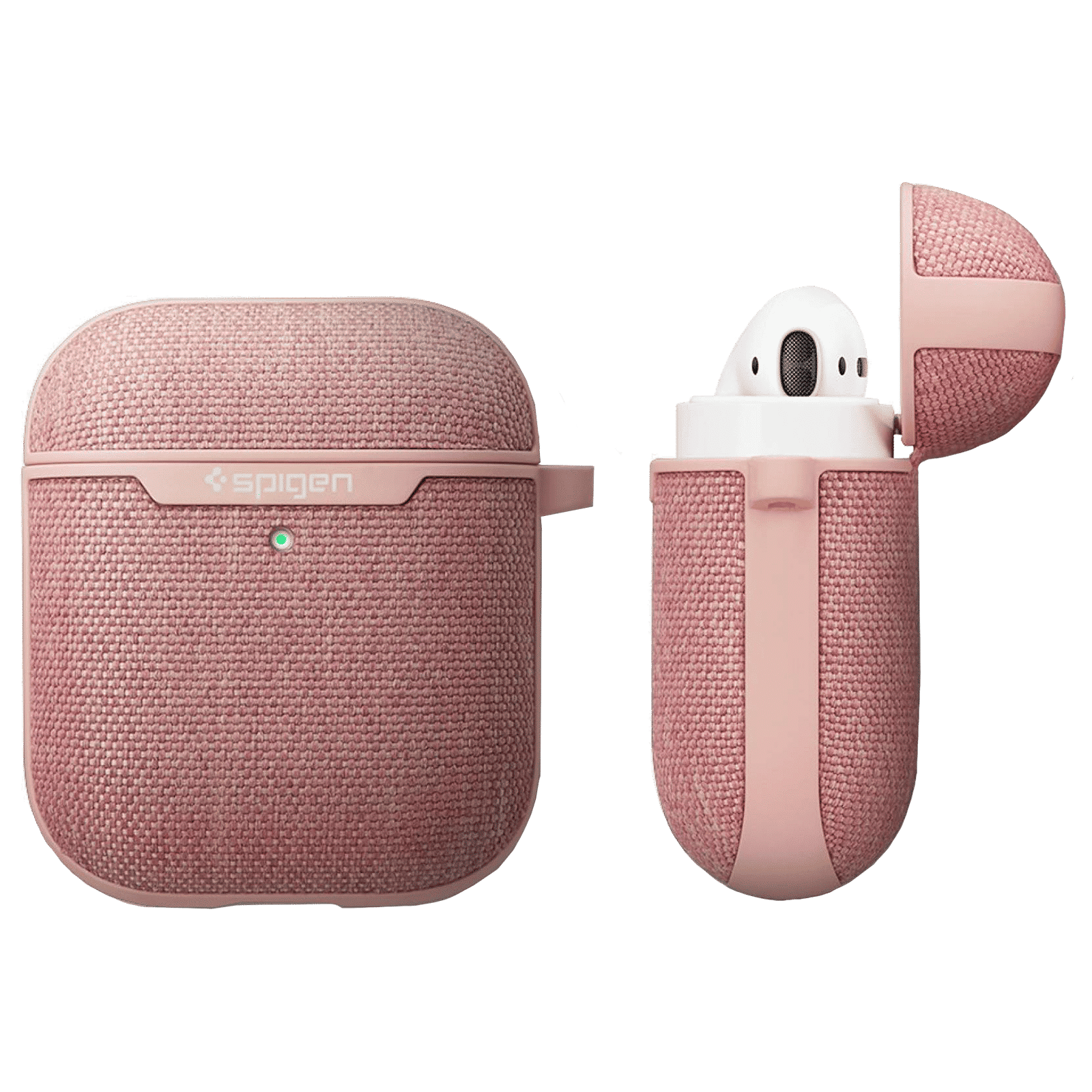 spigen Urban Fit PC & Fabric Full Cover Case For AirPods 1/AirPods 2 (Scratch-Free, 074CS27598, Rose Gold)_9