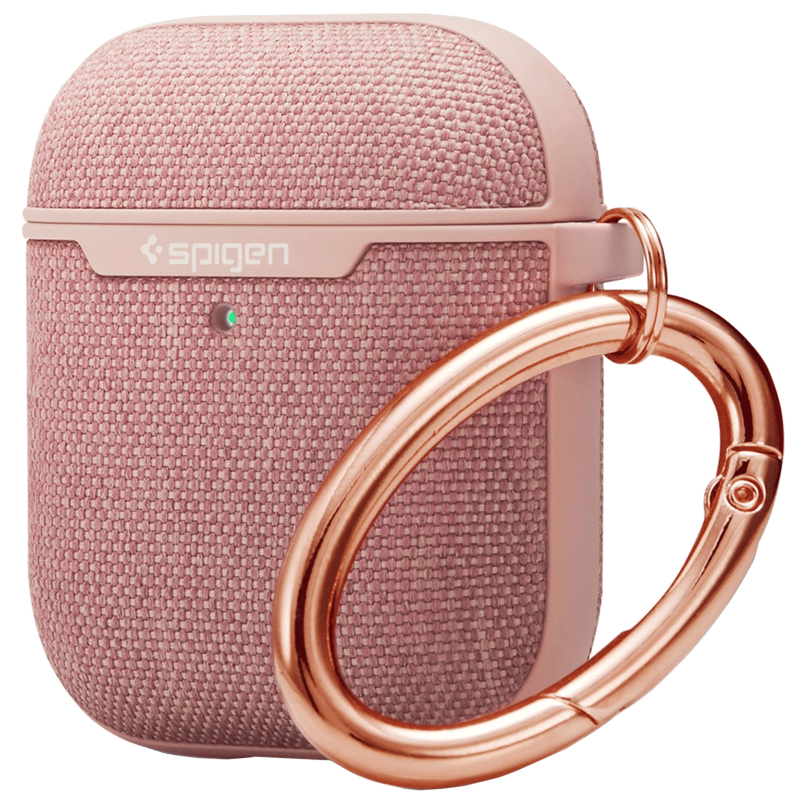 spigen Urban Fit PC & Fabric Full Cover Case For AirPods 1/AirPods 2 (Scratch-Free, 074CS27598, Rose Gold)_1