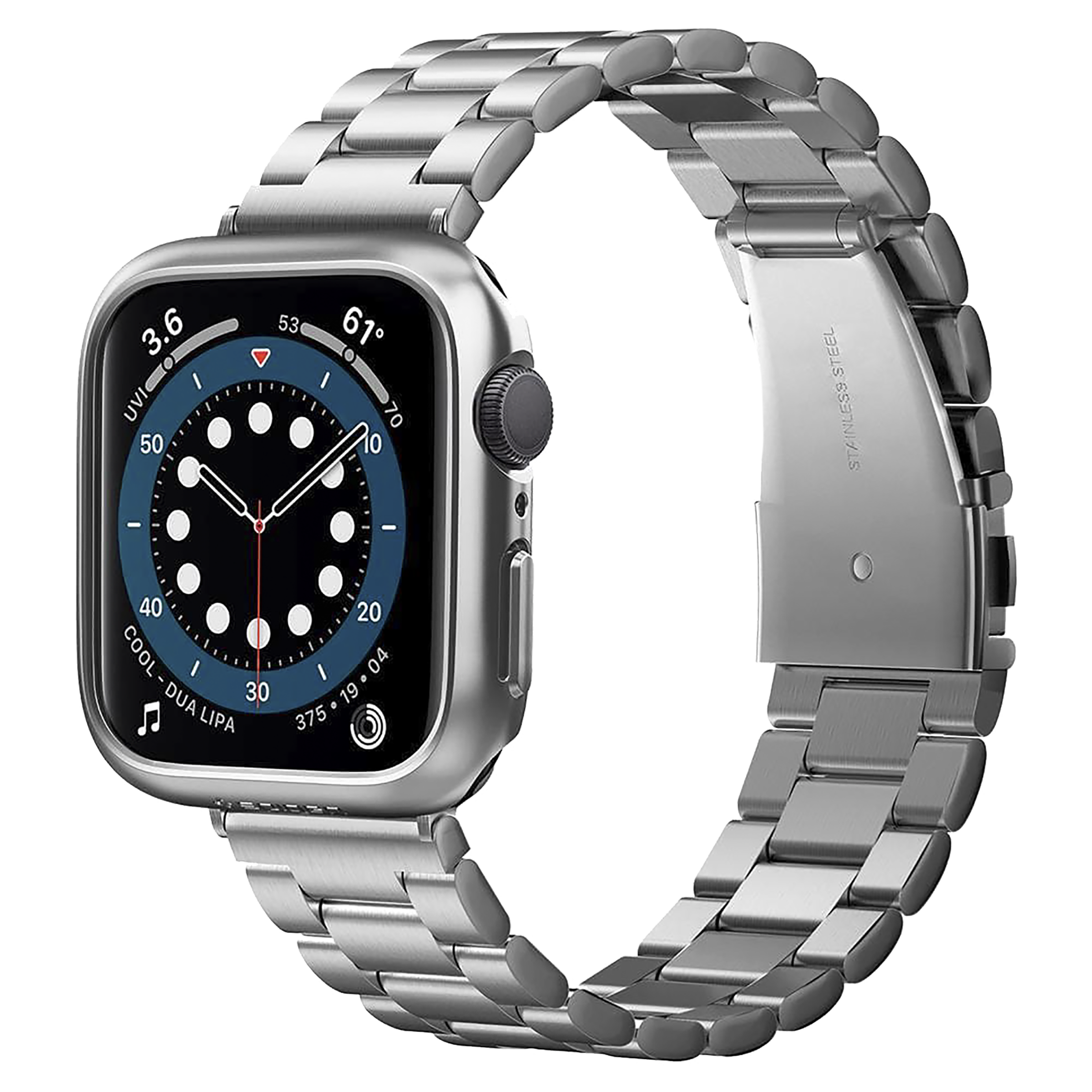 Spigen Thin Fit Polycarbonate Case for Apple Watch Series SE 2, SE, 6, 5 & 4 (44mm) (Razor-Thin Frame, Graphite)_7