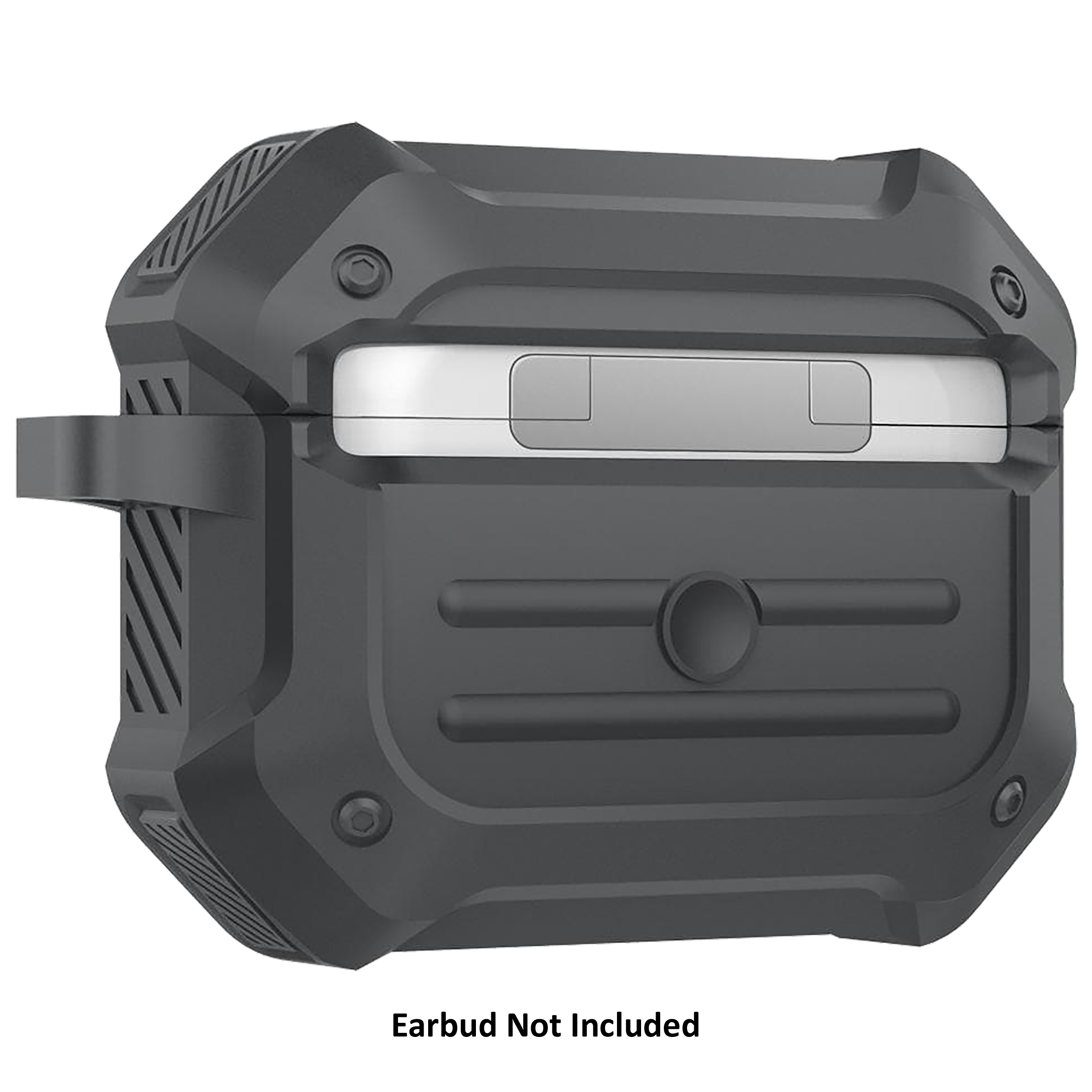 spigen Tough Armor Full Cover Case For AirPods Pro (Key Ring For Easy Portability, ASD00538, Charcoal)_3