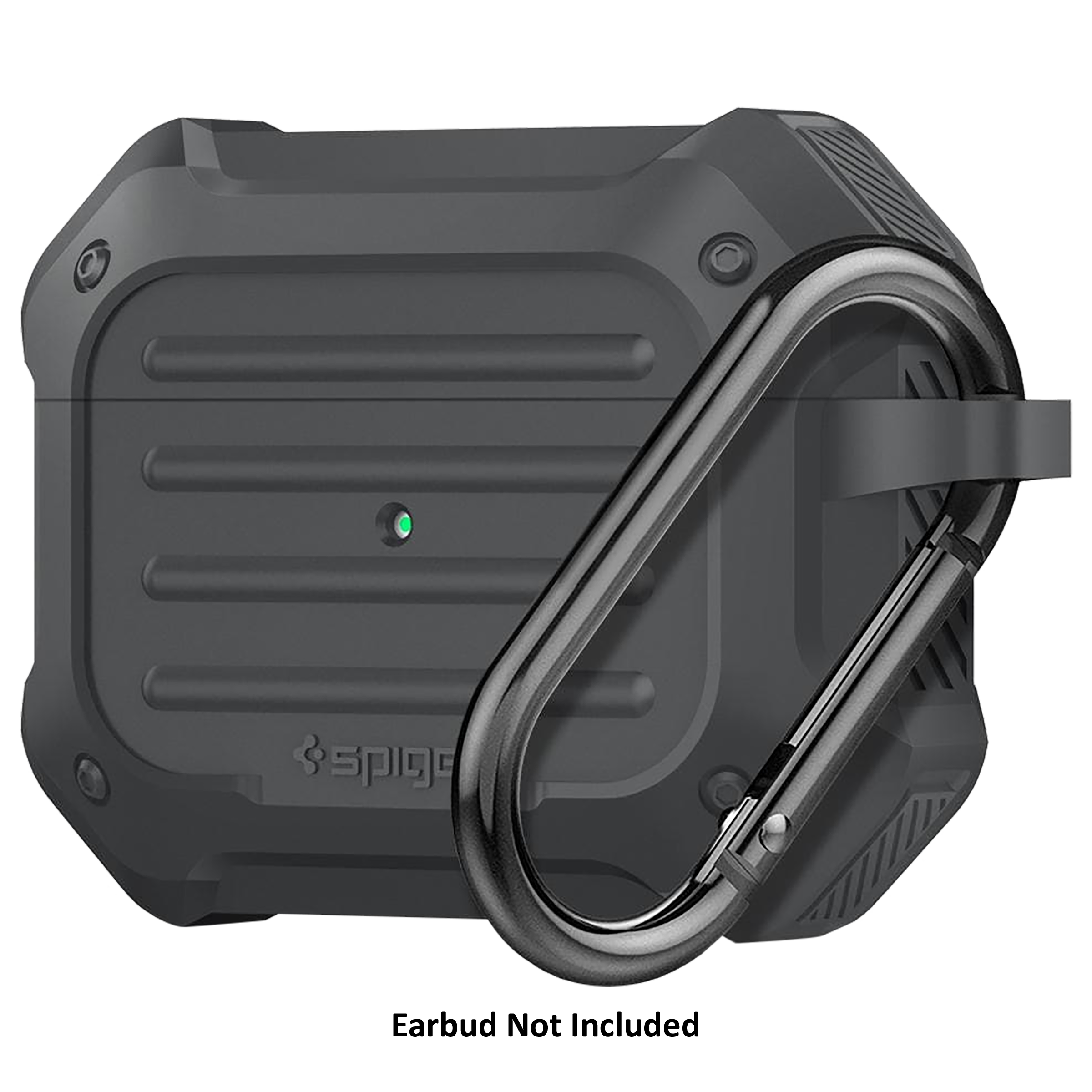 spigen Tough Armor Full Cover Case For AirPods Pro (Key Ring For Easy Portability, ASD00538, Charcoal)_6