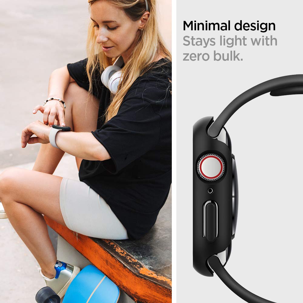 Spigen Thin Fit Polycarbonate Case for Apple Watch Series SE 2, SE, 6, 5 & 4 (40mm) (Razor-Thin Frame, Black) Spigen Thin Fit Polycarbonate Case for Apple Watch Series SE 2, SE, 6, 5 & 4 (40mm) (Razor-Thin Frame, Black)_6