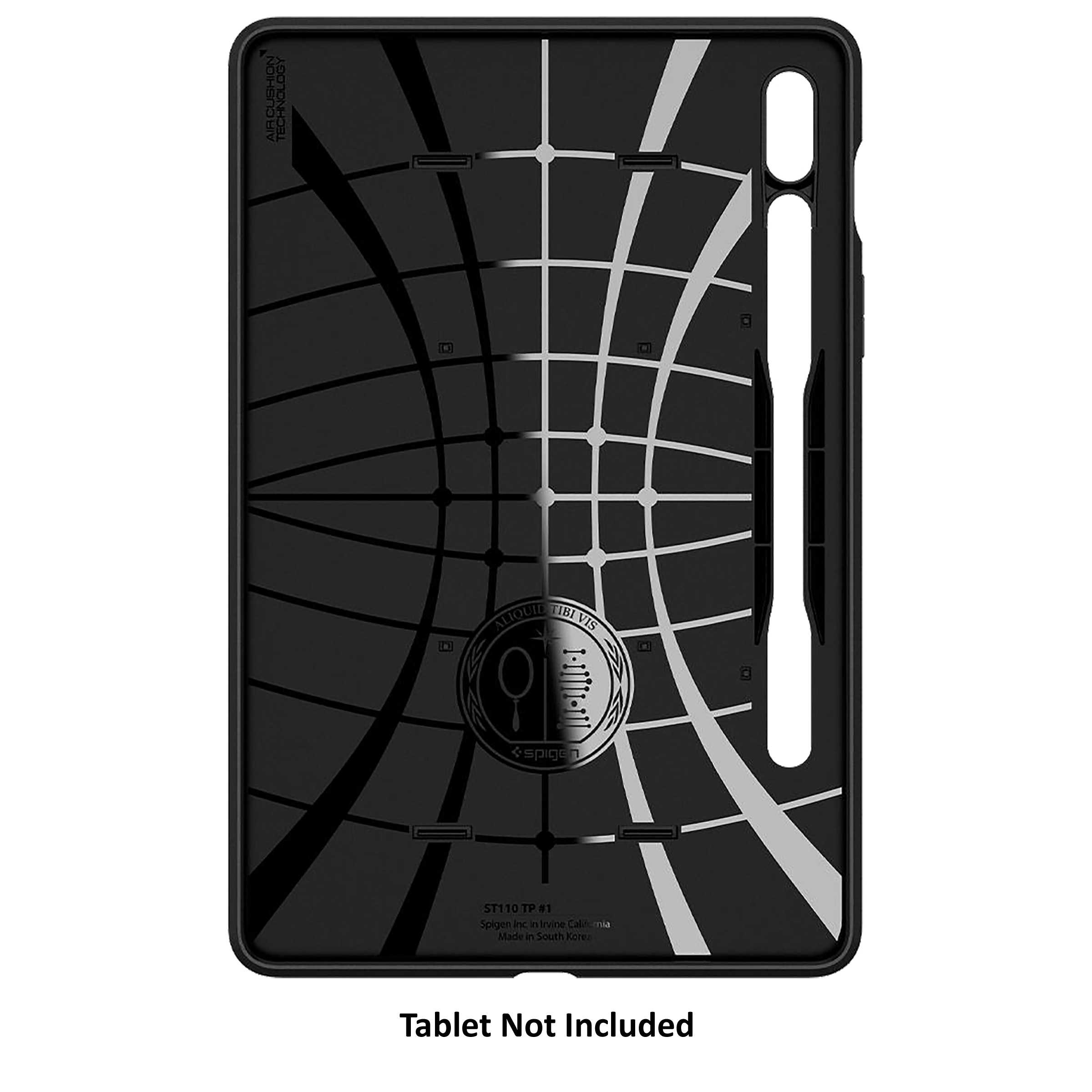 spigen Tough Armor Pro TPU & Polycarbonate Back Cover for SAMSUNG Galaxy Tab S8, Tab S7 (Built-In Pen Storage, Black)_4