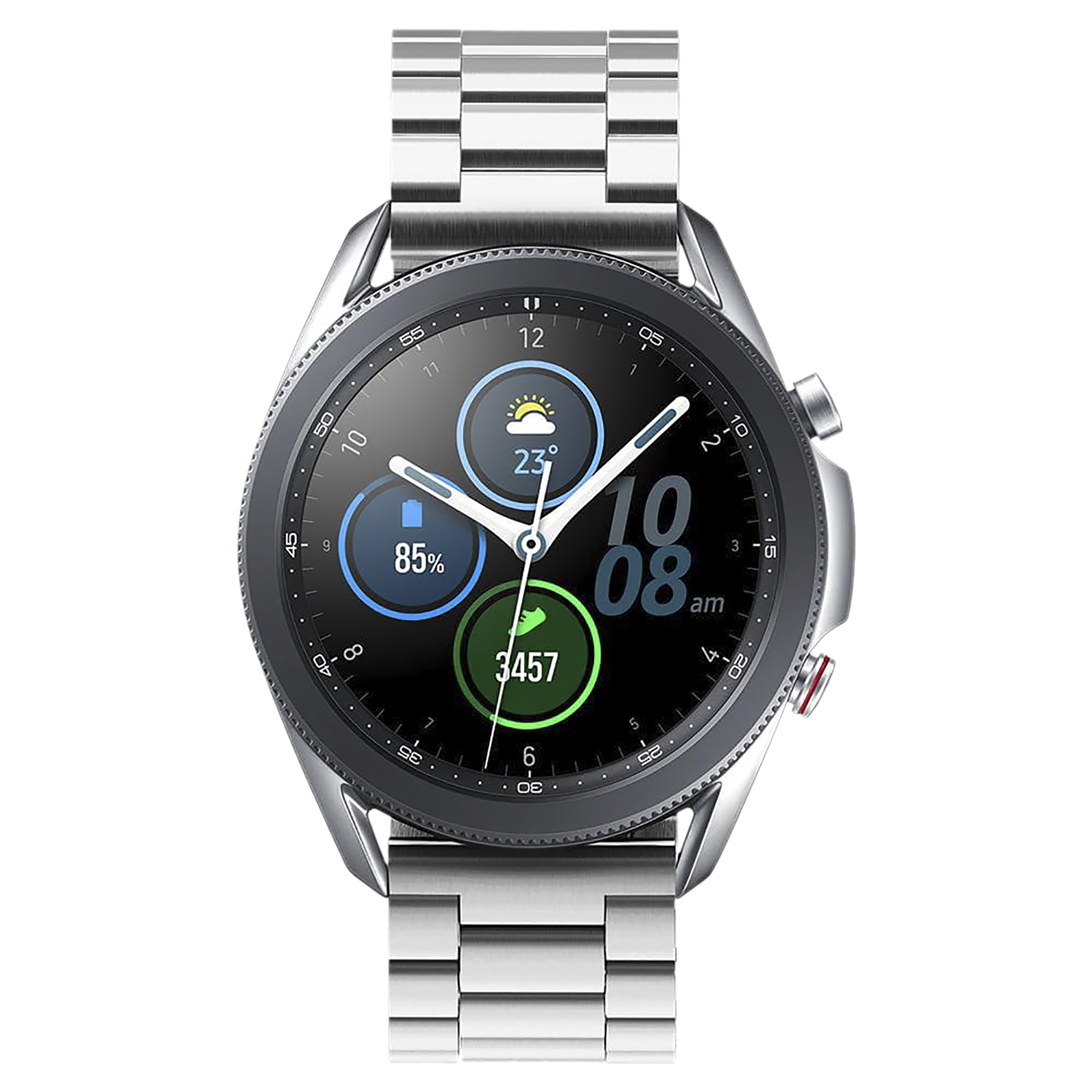 Spigen Modern Fit Stainless Steel Band for SAMSUNG Galaxy Watch Series 5, 5 Pro, 4, 4 Classic, 3, Active 1 & 2 (40mm / 41mm / 42mm / 44mm / 45mm / 46mm) (Metal Clasp, Silver)_8