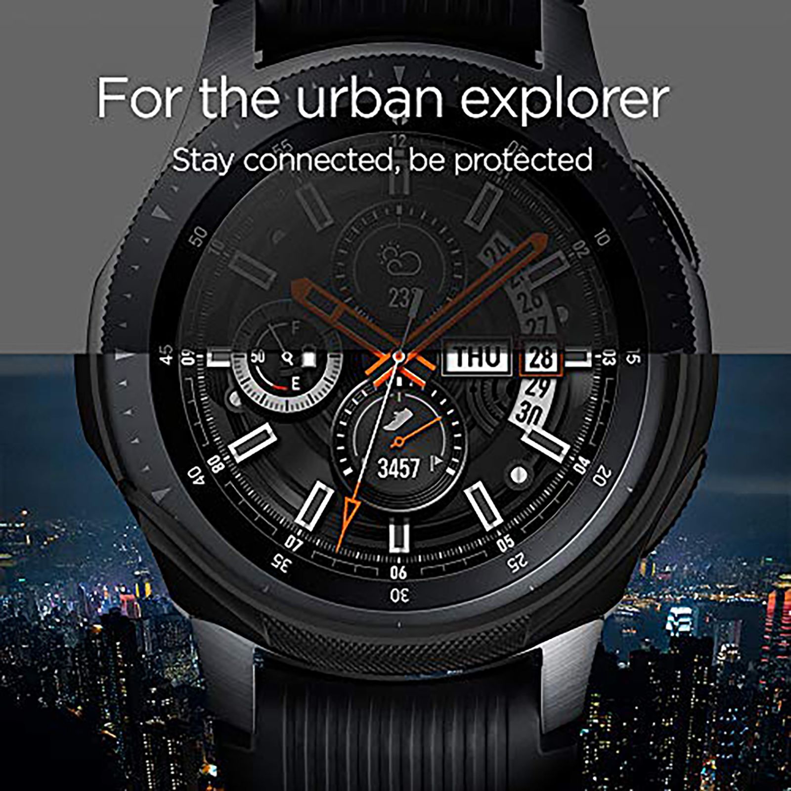 Spigen Liquid Air TPU Case for SAMSUNG Galaxy Watch (46mm) (Shock-Absorbent Layer, Black)_10