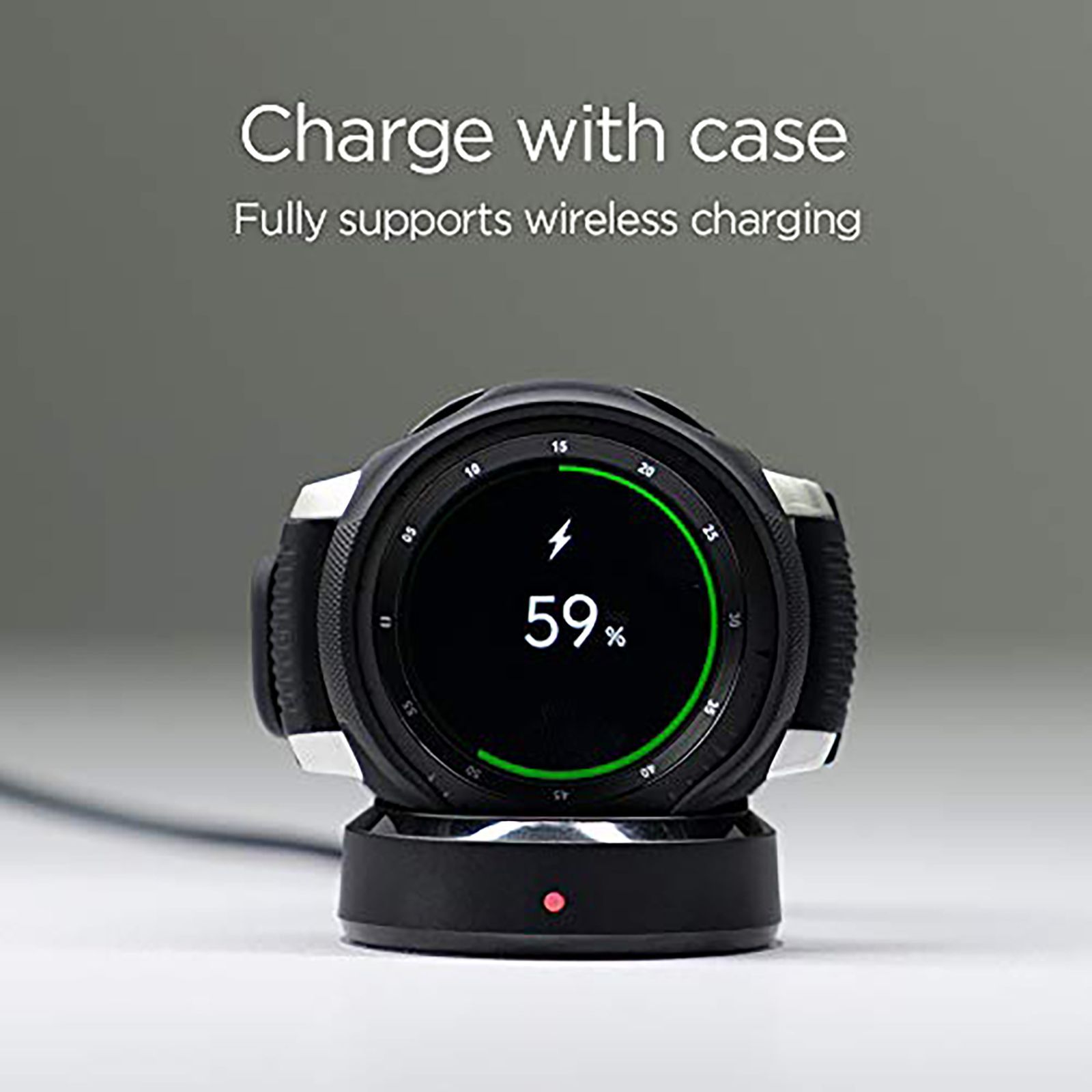 Spigen Liquid Air TPU Case for SAMSUNG Galaxy Watch (46mm) (Shock-Absorbent Layer, Black)_11