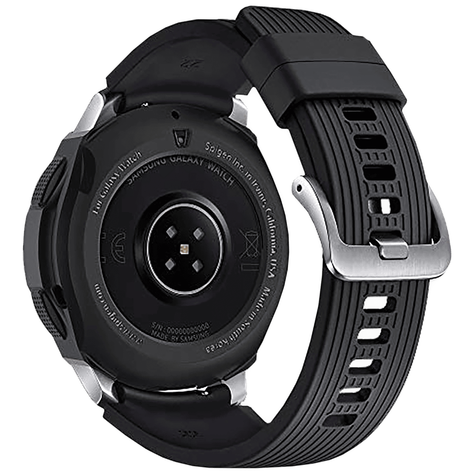 Spigen Liquid Air TPU Case for SAMSUNG Galaxy Watch (46mm) (Shock-Absorbent Layer, Black)_3