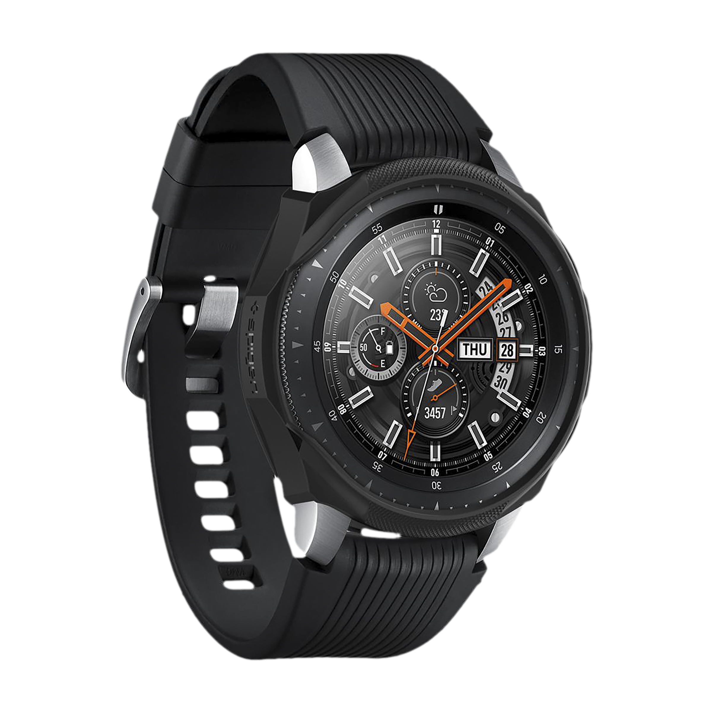 Spigen Liquid Air TPU Case for SAMSUNG Galaxy Watch (46mm) (Shock-Absorbent Layer, Black)_4