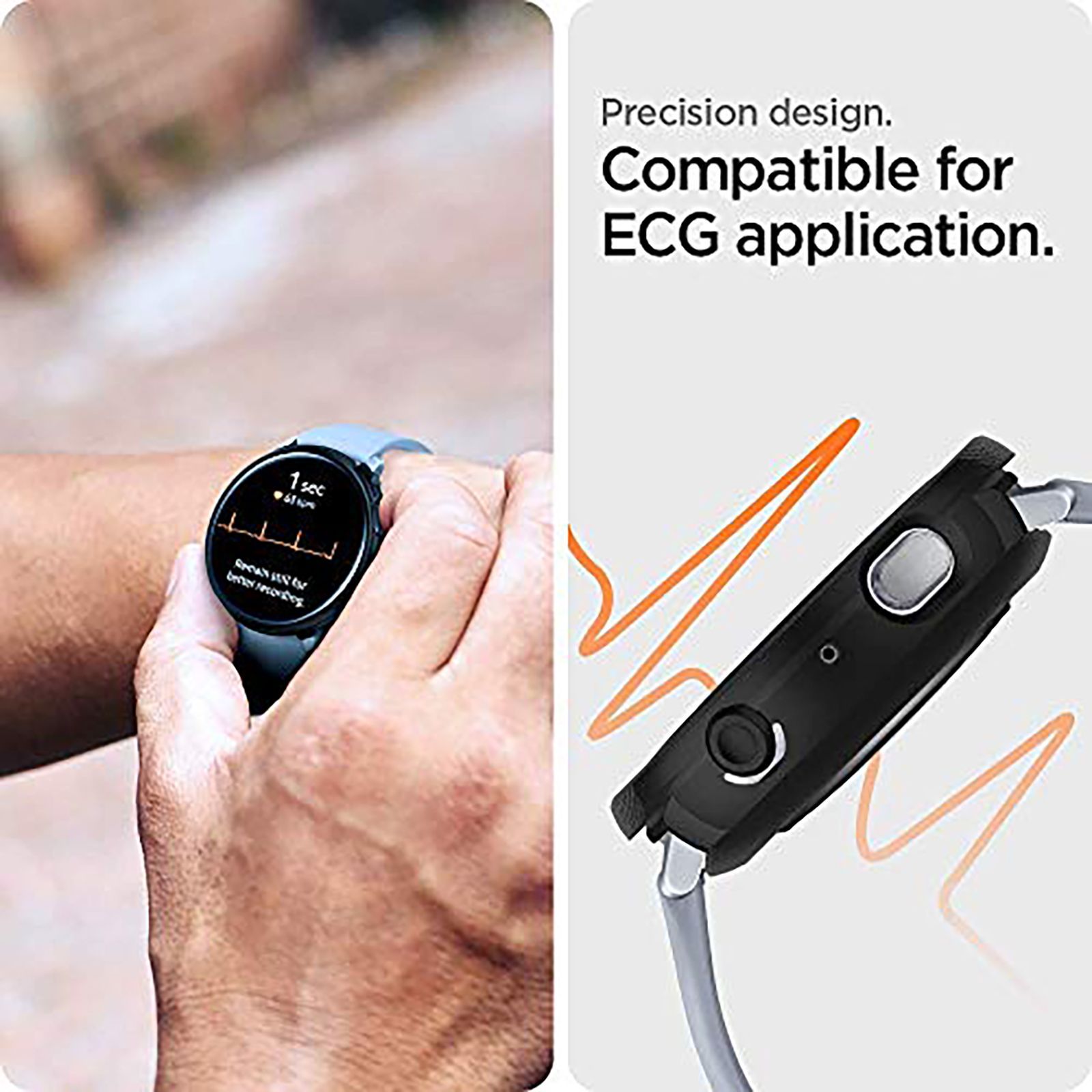 Spigen Liquid Air TPU Case for SAMSUNG Galaxy Watch Active 2 (40mm) (Shock-Absorbent Layer, Matte Black)_10