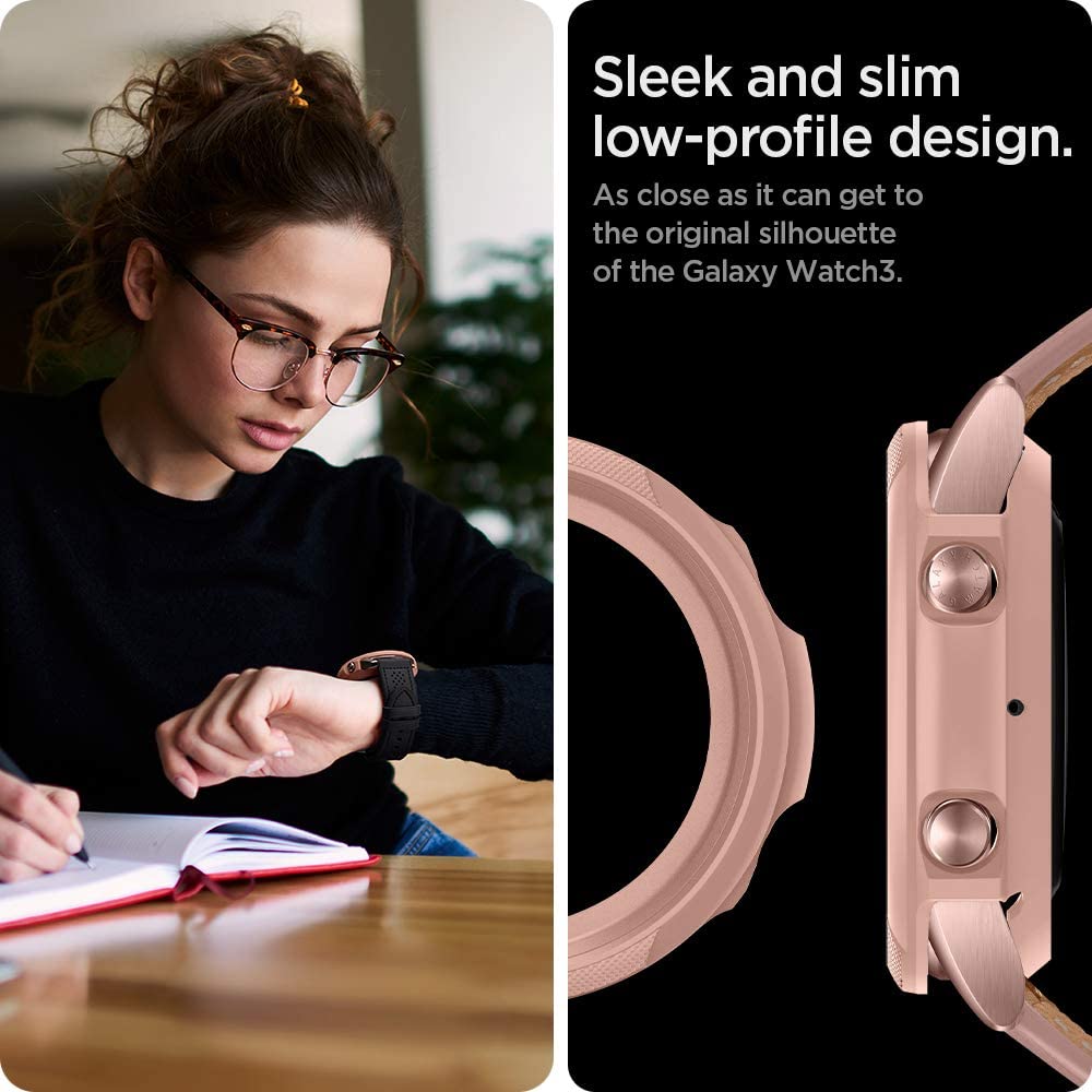 Spigen Liquid Air Armor TPU Case for SAMSUNG Galaxy Watch3 (45mm) (Shock-Absorbent Layer, Bronze)_6