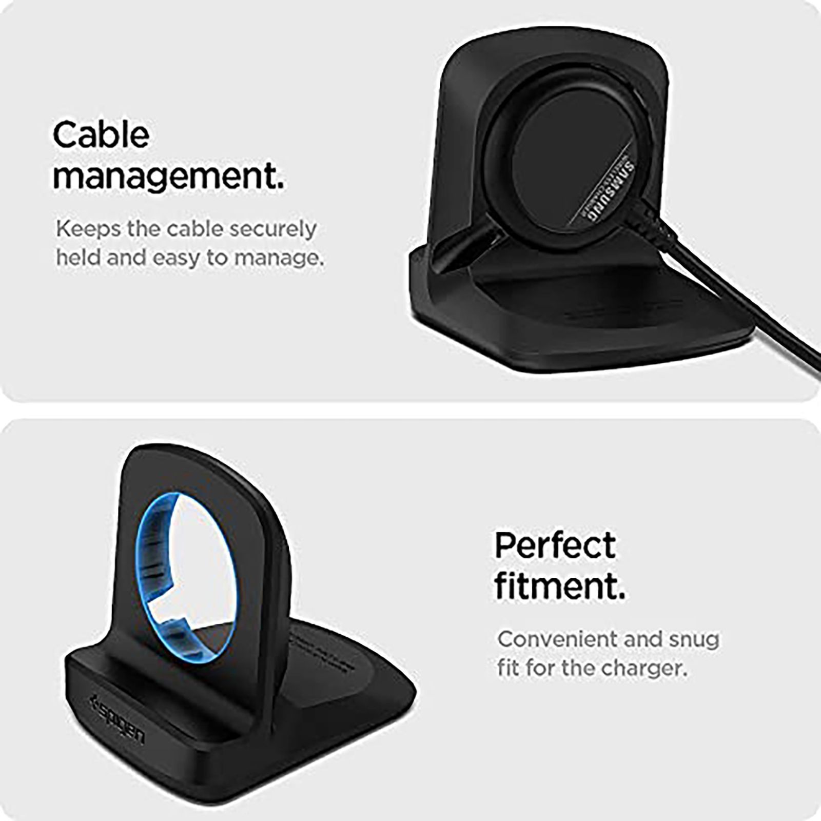 spigen S352 Night Stand Dock For Samsung All Galaxy Watch Series (AMP01859, Black) spigen S352 Night Stand Dock For Samsung All Galaxy Watch Series (AMP01859, Black)_6