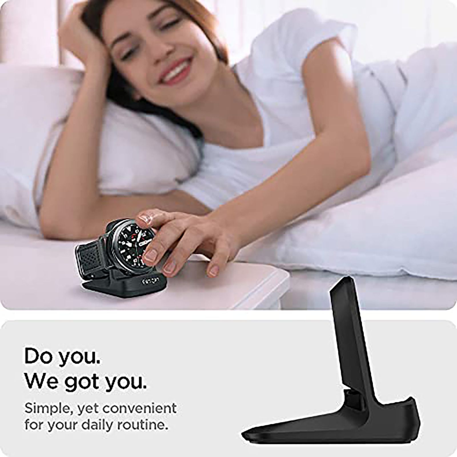 spigen S352 Night Stand Dock For Samsung All Galaxy Watch Series (AMP01859, Black) spigen S352 Night Stand Dock For Samsung All Galaxy Watch Series (AMP01859, Black)_7