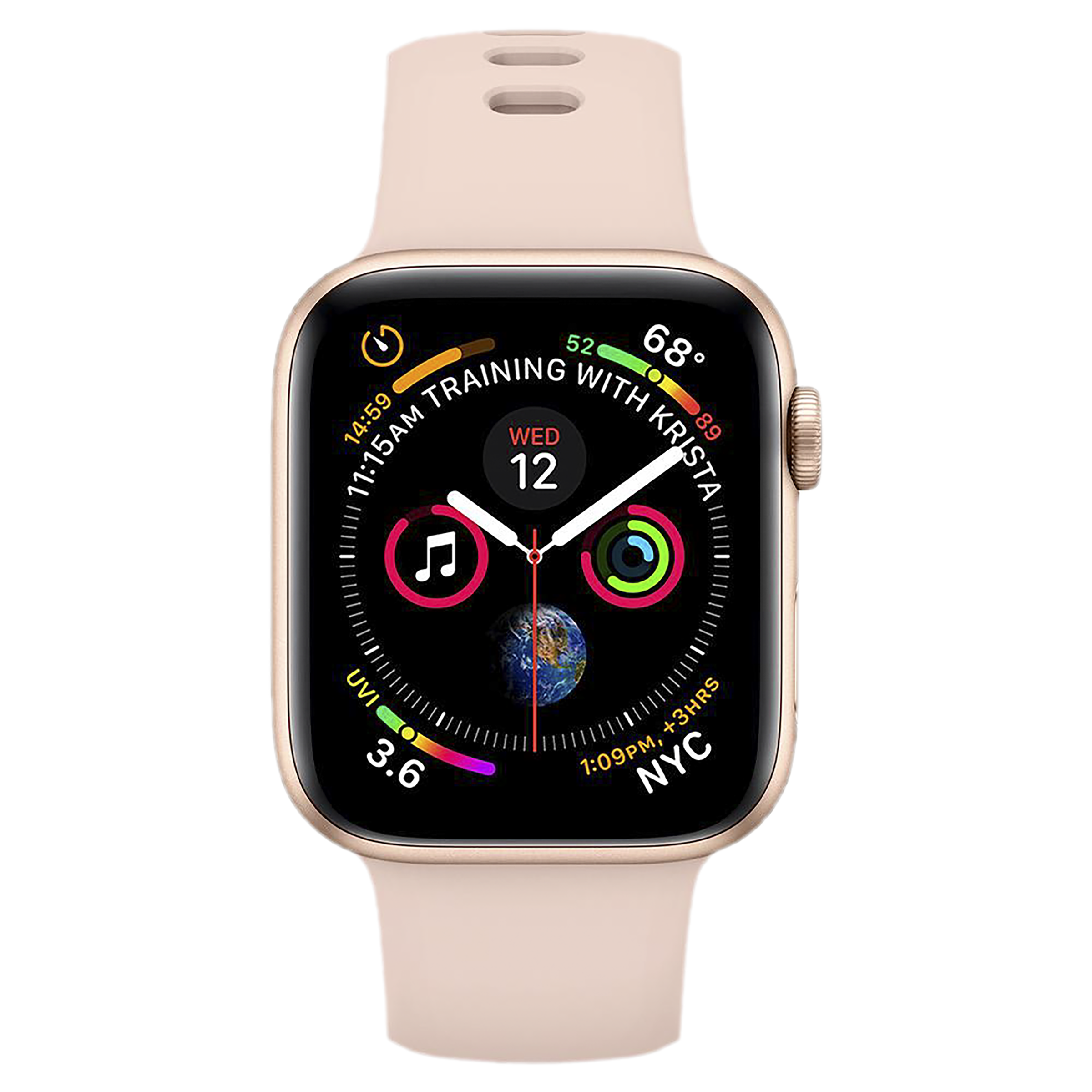 Spigen Silicone Band for Apple Watch Series Ultra, SE 2, SE, 8, 7, 6, 5, 4, 3, 2 & 1 (49mm / 45mm / 44mm / 42mm) (Adjustable Length, Rose Gold)_5