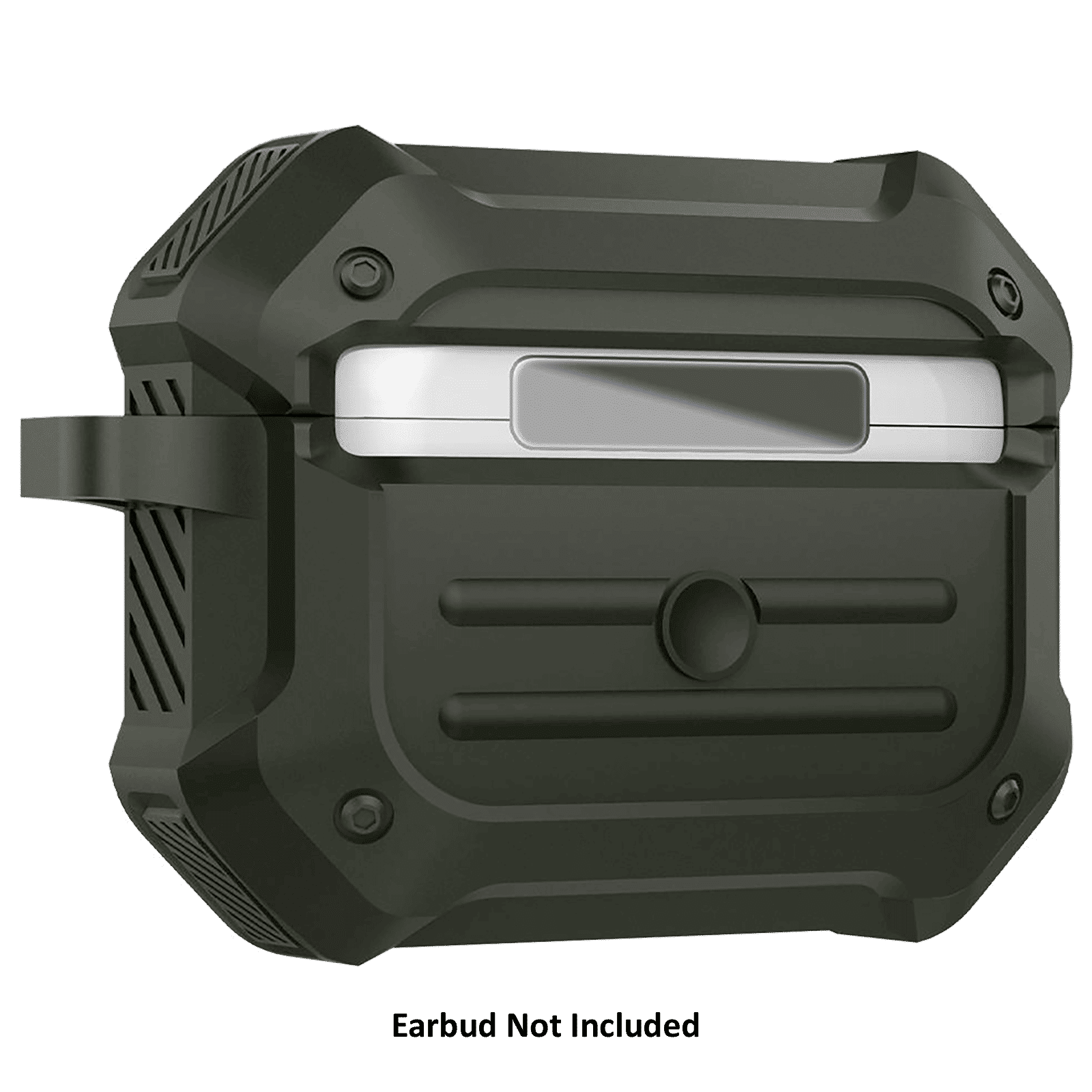 spigen Tough Armor Silicone Full Cover Case For AirPods Pro (Key Ring For Easy Portability, ASD00539, Military Green)_4