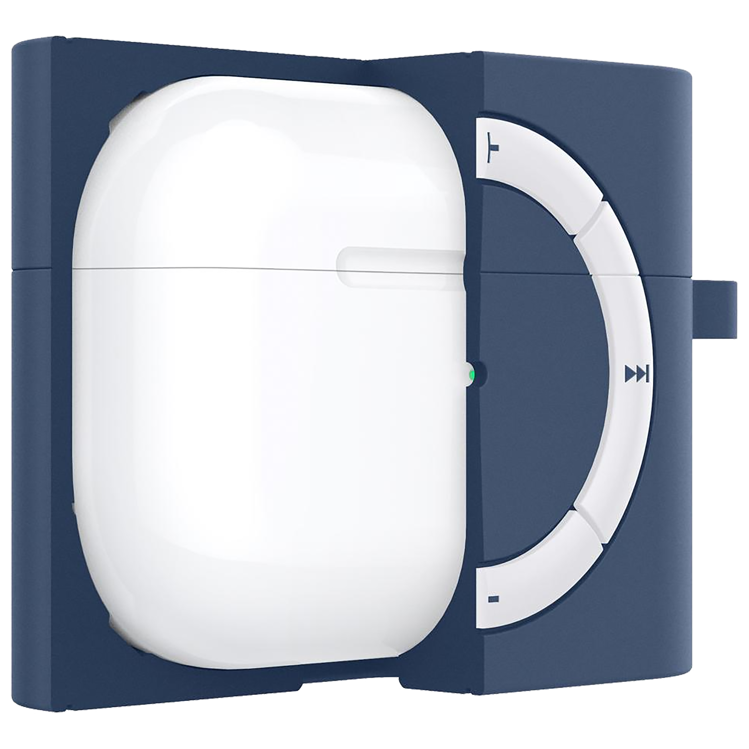 spigen Classic Shuffle Silicone Full Case Cover for Apple AirPods Pro (Retro Inspired Design, Deep Blue)_13