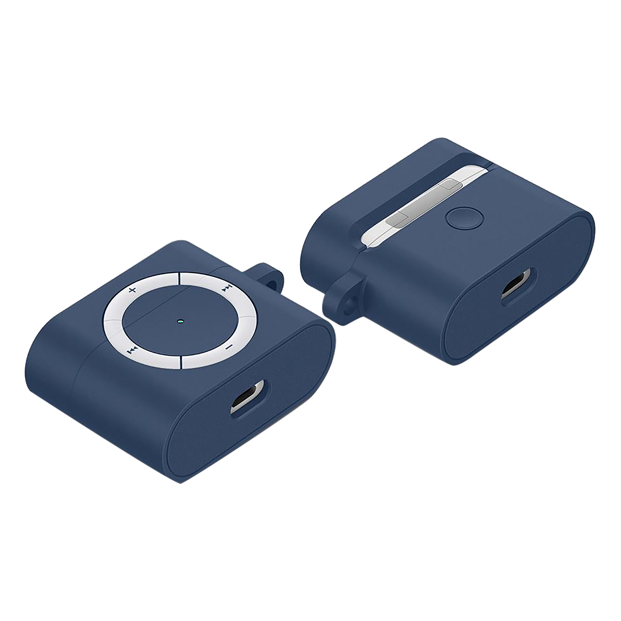 spigen Classic Shuffle Silicone Full Case Cover for Apple AirPods Pro (Retro Inspired Design, Deep Blue)_14