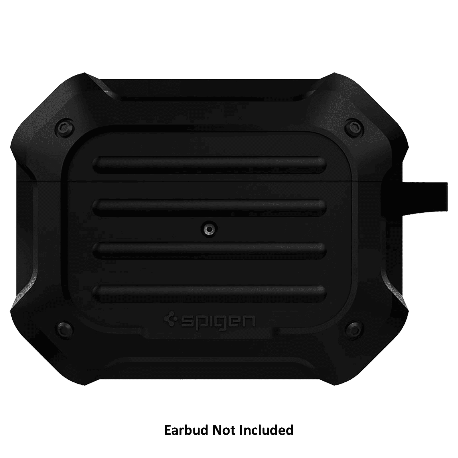 spigen Tough Armor Silicone Full Cover Case For AirPods Pro (Key Ring For Easy Portability, ASD00537, Black)_2