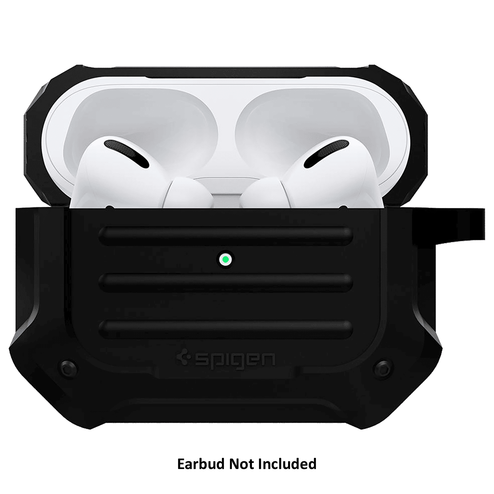 spigen Tough Armor Silicone Full Cover Case For AirPods Pro (Key Ring For Easy Portability, ASD00537, Black)_4