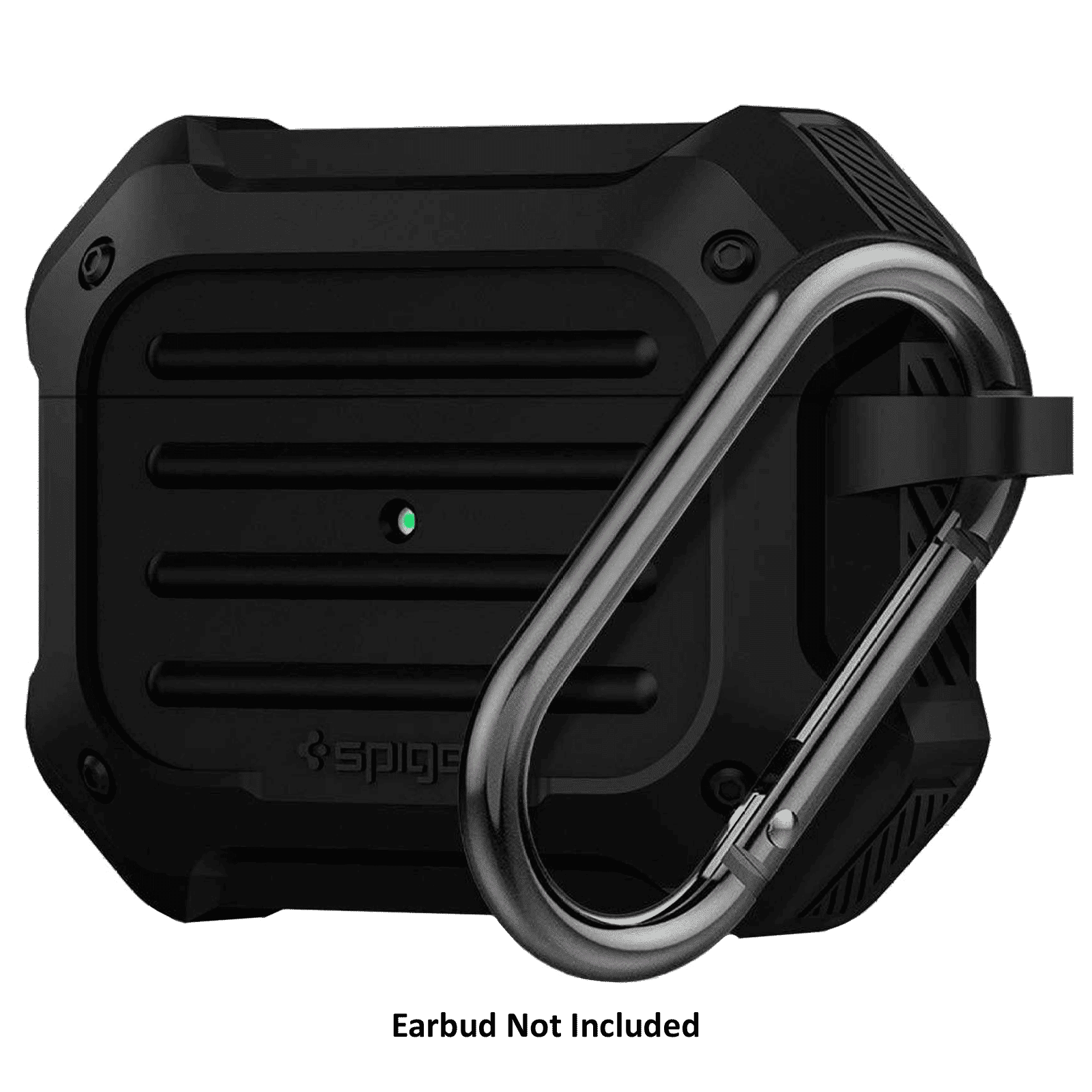 spigen Tough Armor Silicone Full Cover Case For AirPods Pro (Key Ring For Easy Portability, ASD00537, Black)_6
