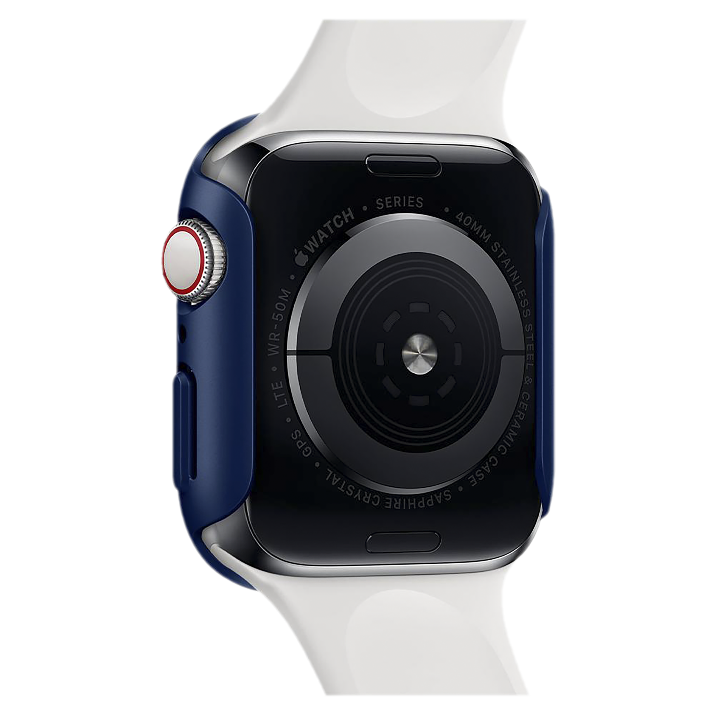 Spigen Thin Fit Polycarbonate Case for Apple Watch Series SE 2, SE, 6, 5 & 4 (40mm) (Razor-Thin Frame, Metallic Blue)_4