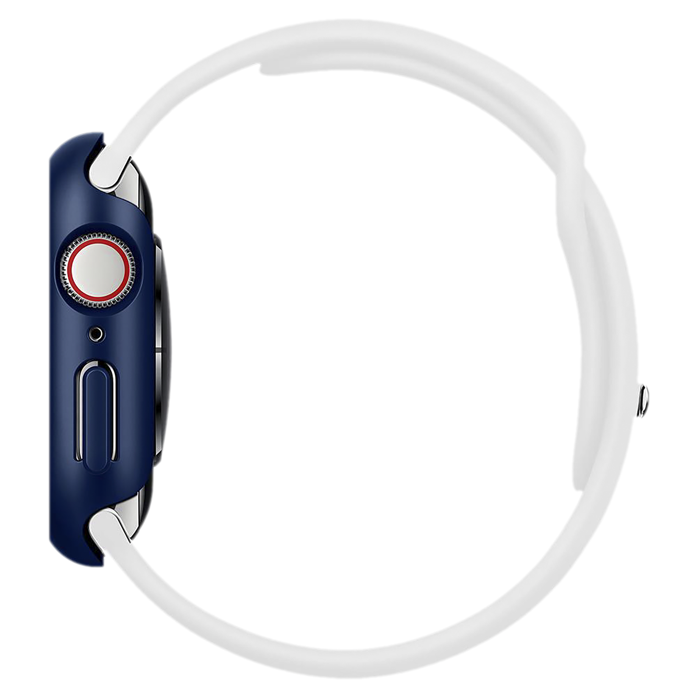 Spigen Thin Fit Polycarbonate Case for Apple Watch Series SE 2, SE, 6, 5 & 4 (40mm) (Razor-Thin Frame, Metallic Blue)_6