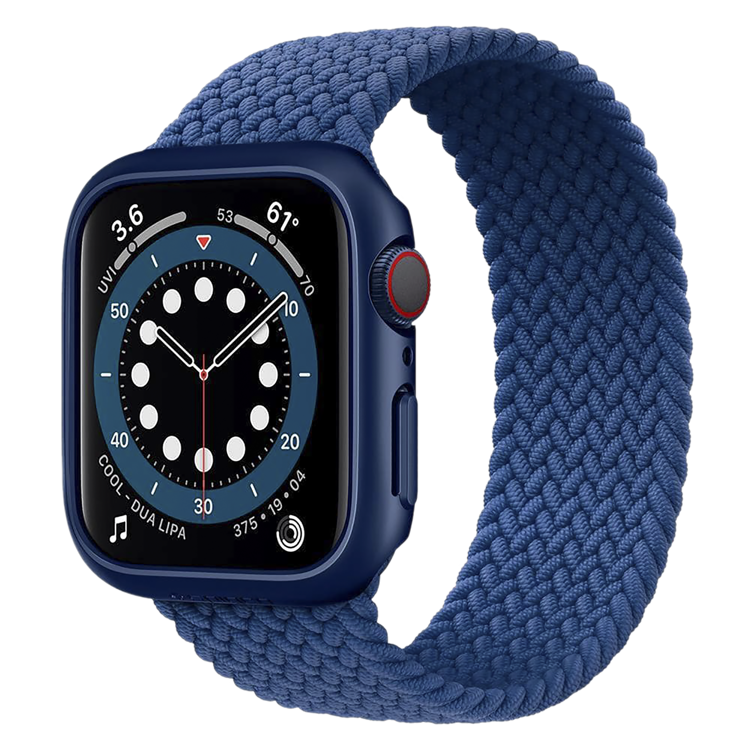 Spigen Thin Fit Polycarbonate Case for Apple Watch Series SE 2, SE, 6, 5 & 4 (40mm) (Razor-Thin Frame, Metallic Blue)_7